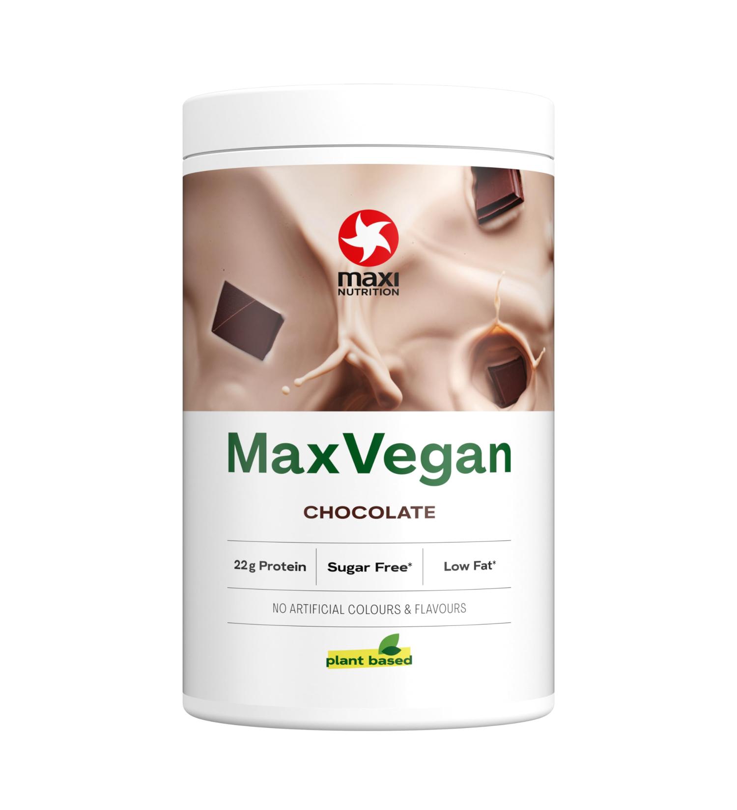 Maxinutrition Vegan Protein Powder Chocolate 420g - 22g Protein Soy-Free No Artificial Flavors 14 Shakes - Made in Germany - Buy Online on GoSupps.com