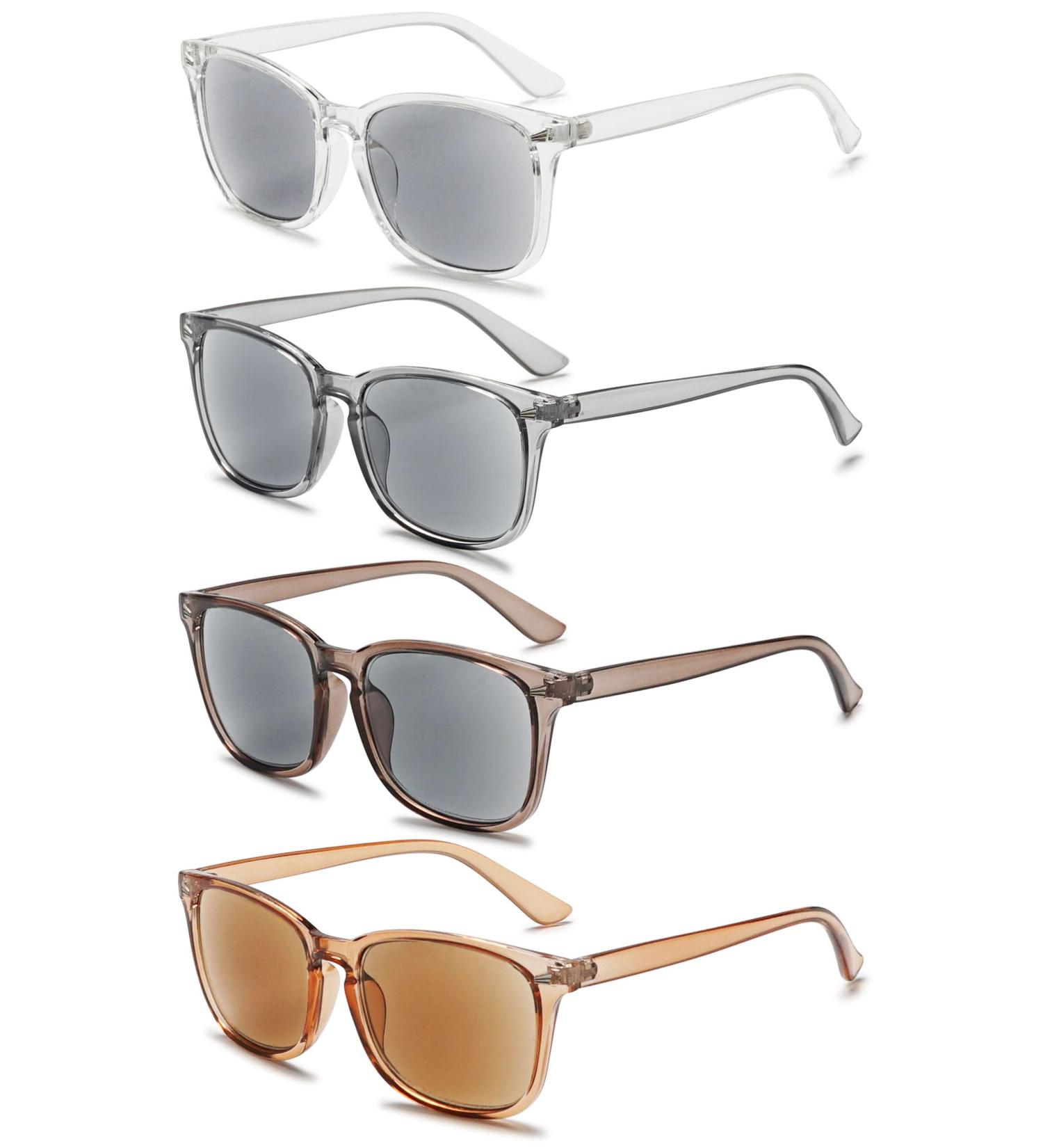 Vevesmundo 1.5x Reading Glasses with Sunscreen | Stylish Visual Aid Sunglasses Set for Men & Women | 4-Piece Prescription Sunny Reading Glasses - Buy Online on GoSupps.com