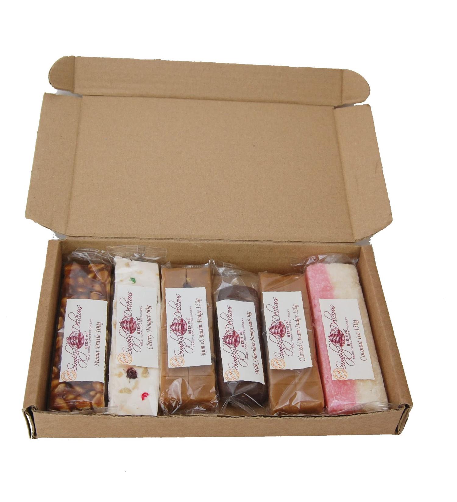 Bysel Traditional Confectionery Bar Selection Hamper including nougat fudge peanut brittle and cinder toffee - Buy Online on GoSupps.com