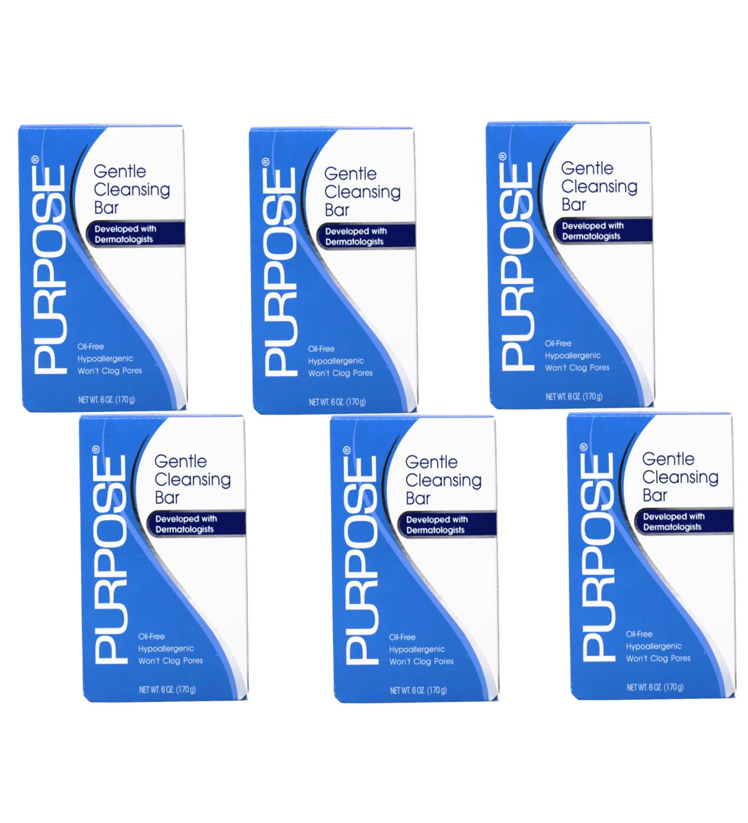 PURPOSE Cleansing Bar 6 oz - Pack of 6 | Gentle Soap for Clean & Clear Skin - Buy Online on GoSupps.com
