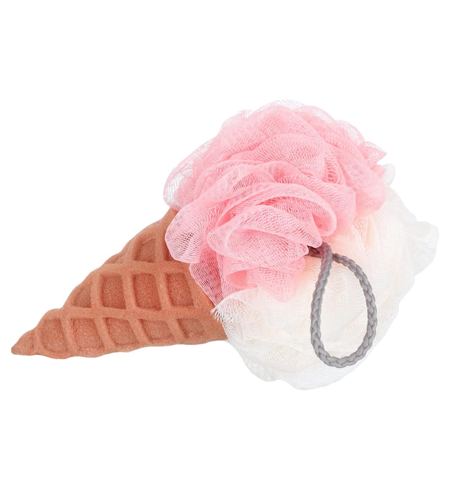 HEALLILY Body Puff Bath Shower Sponge Ice Cream Body Scrubber Exfoliating Loofah Towel for Spa Shower Scrub Supplies White Bath Sponge - Buy Online on GoSupps.com