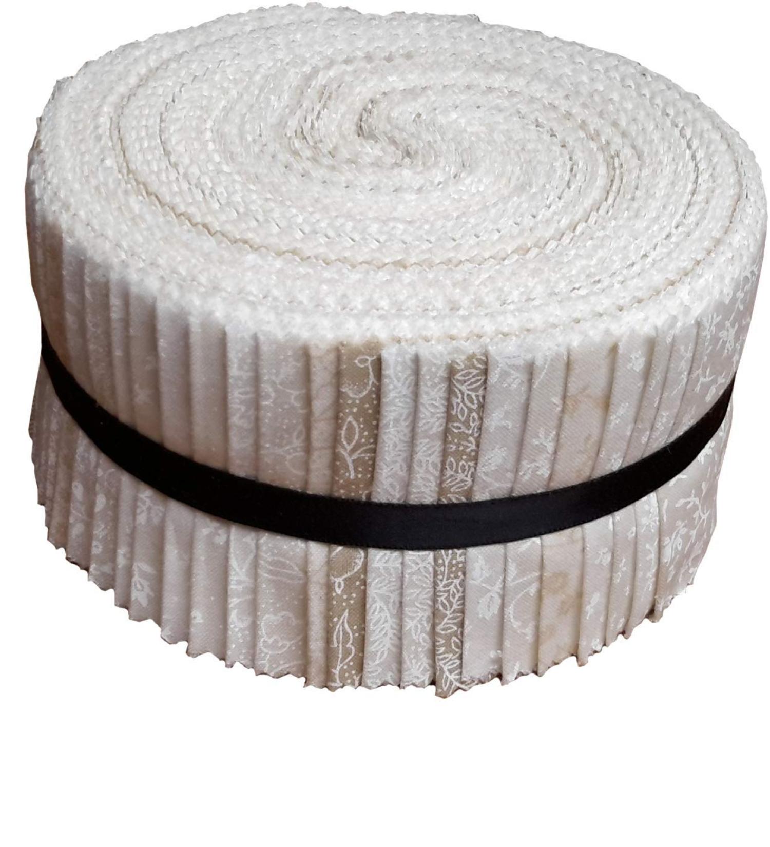 Best of Tone on Tone Neutral Blenders Jelly Roll 40 Precut 2.5-inch Quilting Fabric Strips - Buy Online on GoSupps.com