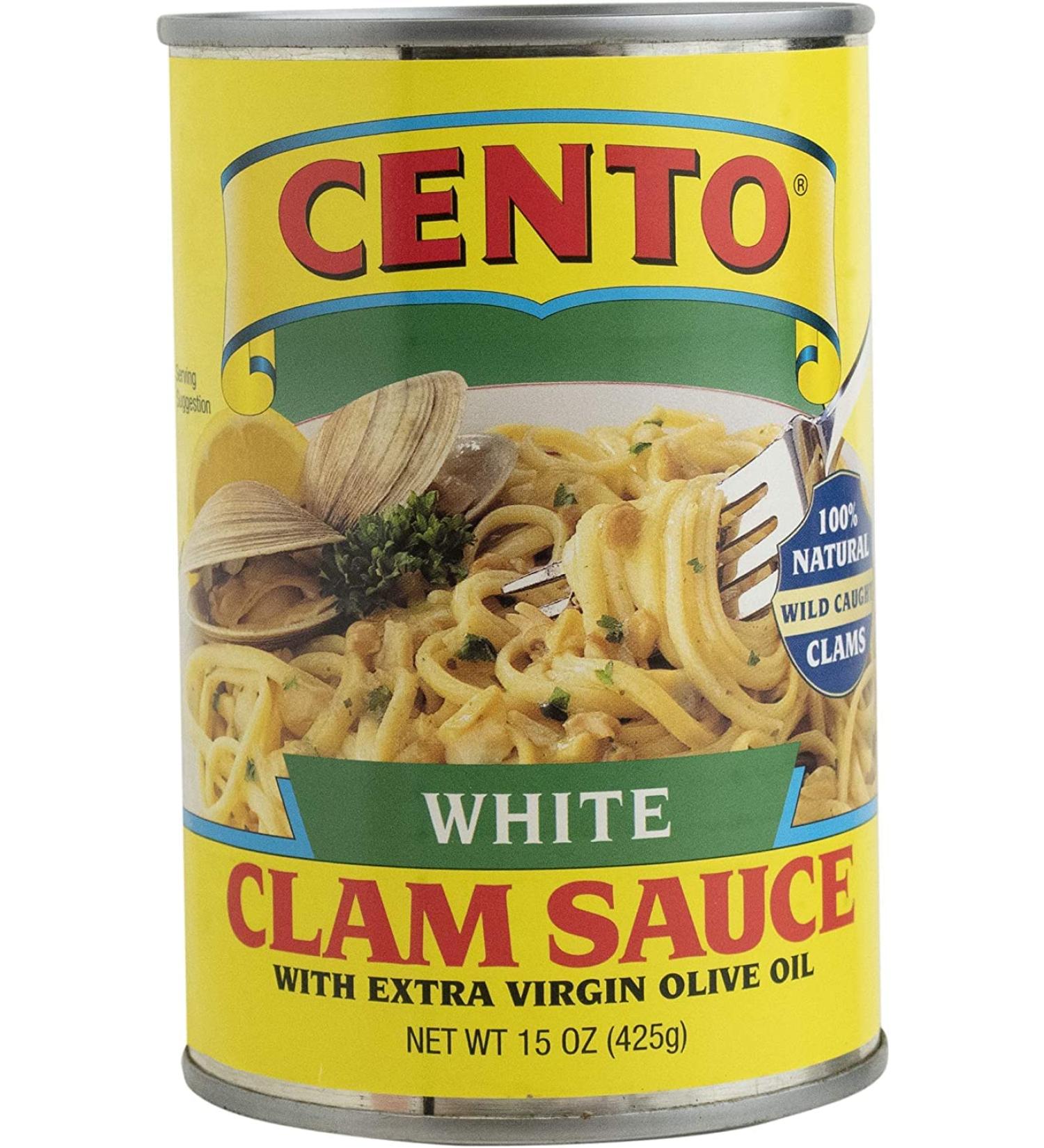Cento Italian Style White Clam Sauce 15 oz - Pack of 6 | Authentic Recipe for Pasta - Buy Online - Buy Online on GoSupps.com