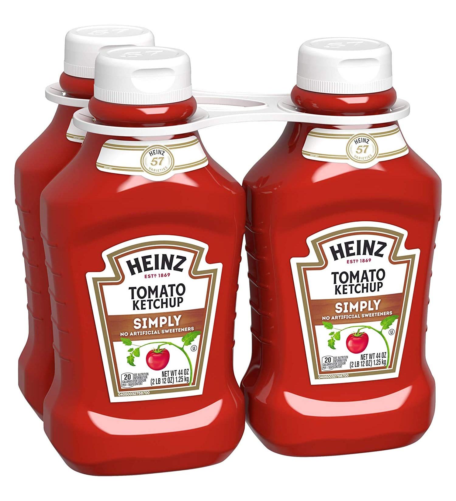 Heinz Simply Heinz Tomato Ketchup - 3 Pack (44 oz each) - Buy Online on GoSupps.com