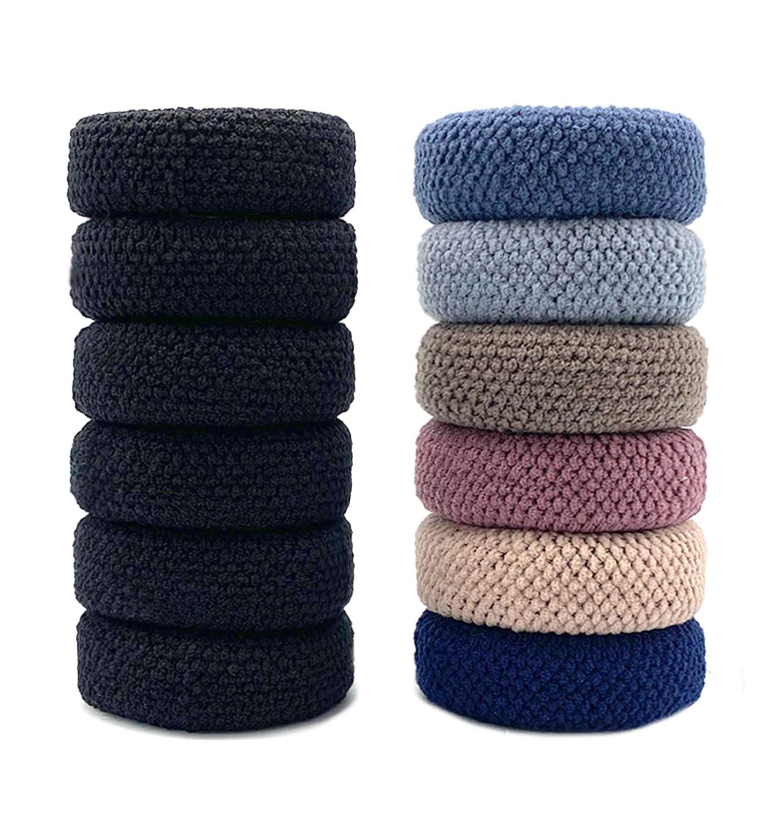 12 PCS Seamless Cotton Hair Bands for Thick, Heavy & Curly Hair - Large Thick Hair Ties for Women - Buy Online on GoSupps.com