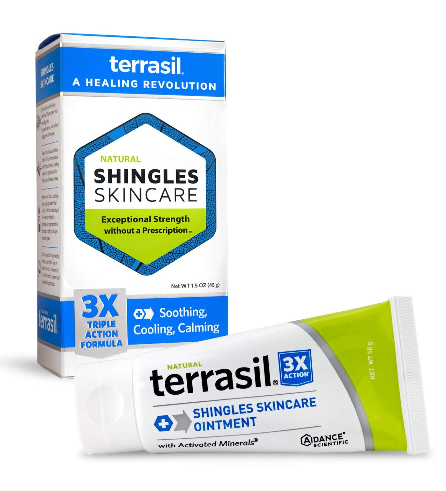 Terrasil Shingles Skincare Cream 3X Triple Action Patented Natural Formula - 45gm Tube - 1.58 Ounce - Buy Online on GoSupps.com