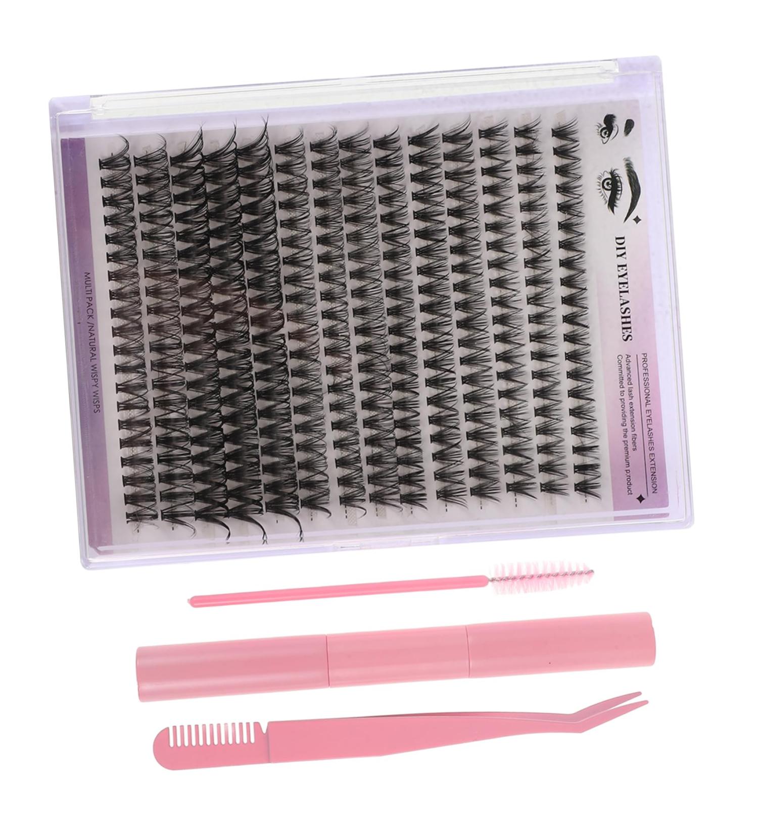 Thick False Eyelashes Kit | Lash Extension & Cluster Eyelash Set - Minkissy - Buy Online on GoSupps.com
