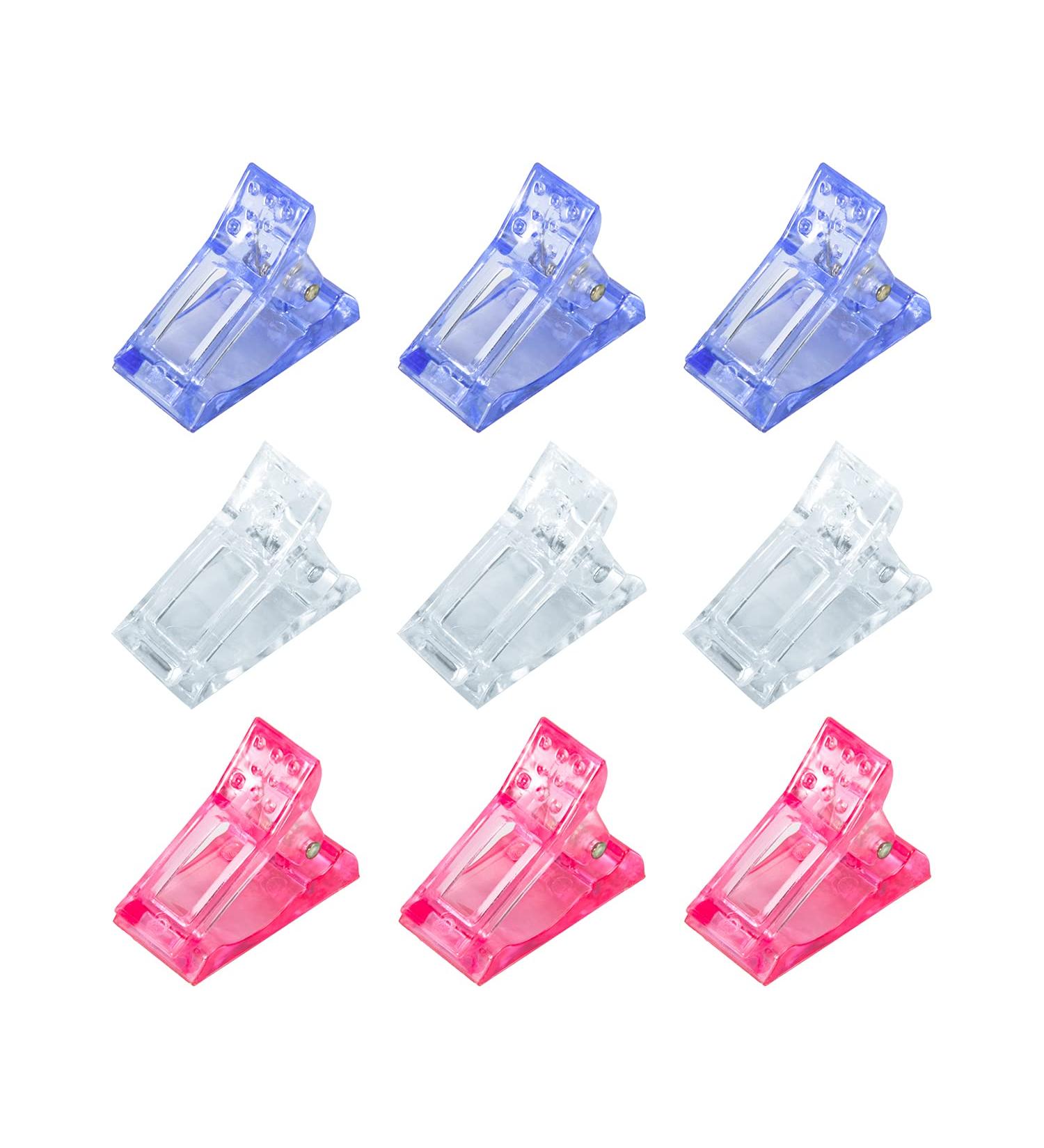 Parieo 9 Pieces Nail Tips Clips Assorted Color Poly Gel Nail Finger Extension UV LED Builder Clip for Manicure Nail Art - Buy Online on GoSupps.com