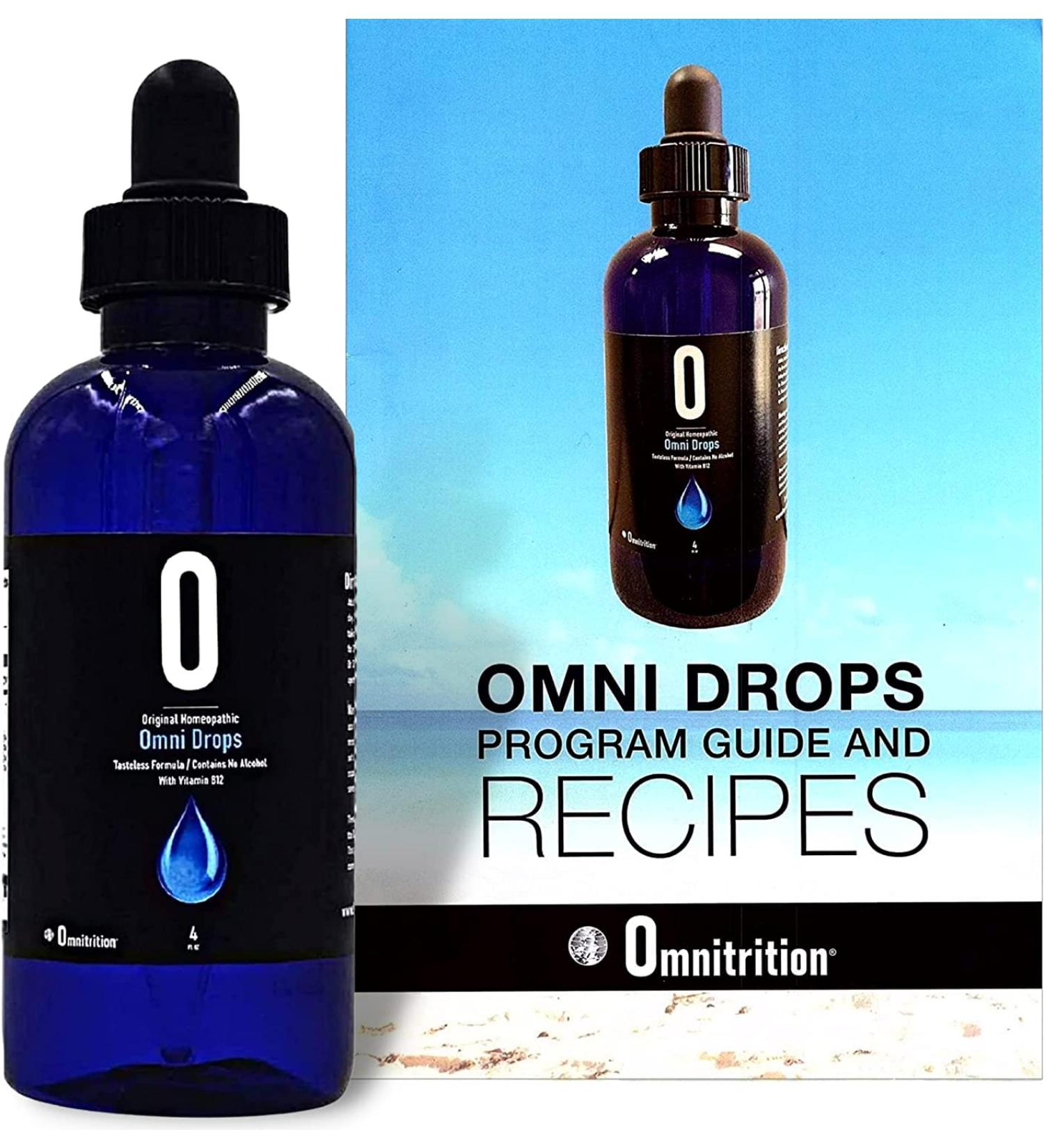 Omni Drops Diet Drops with Vitamin B12 - 4 oz | Includes Program Guide - Buy Online on GoSupps.com