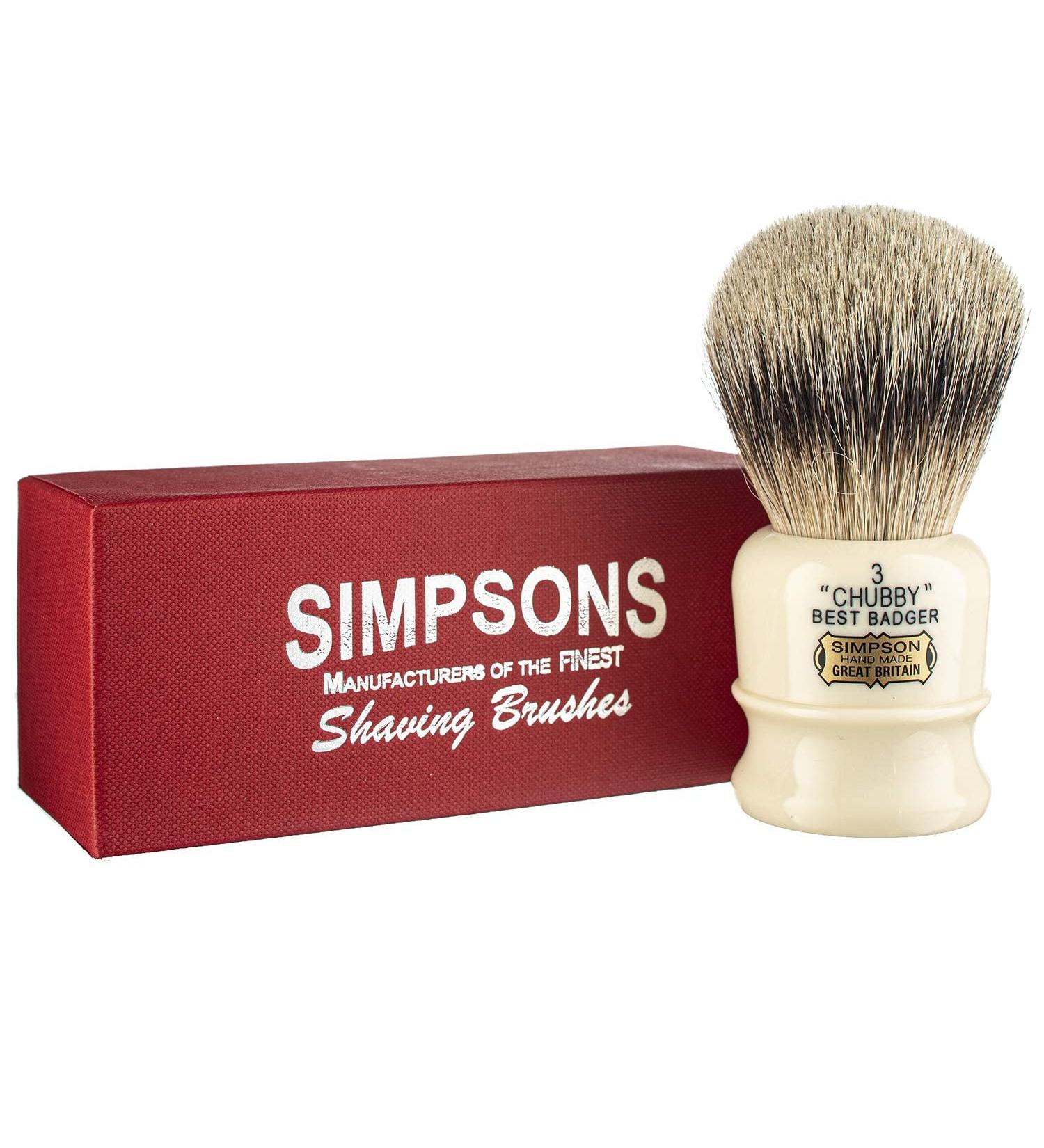 Simpsons Chubby CH1 Best Badger Shaving Brush - Premium Quality - Buy Online on GoSupps.com