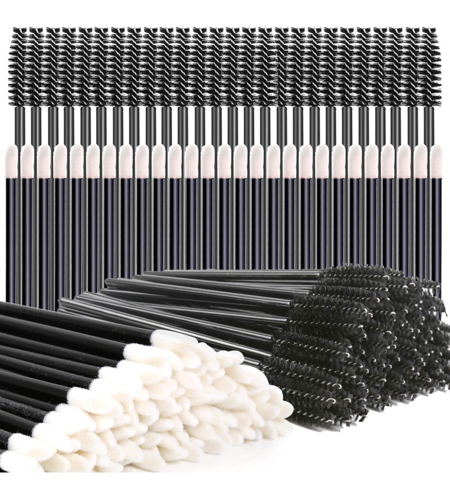 Teenitor Disposable Lip & Mascara Wands 200pcs - Lipgloss & Mascara Applicators for Makeup Testing - Eyelash & Lip Brush Set - Buy Online on GoSupps.com