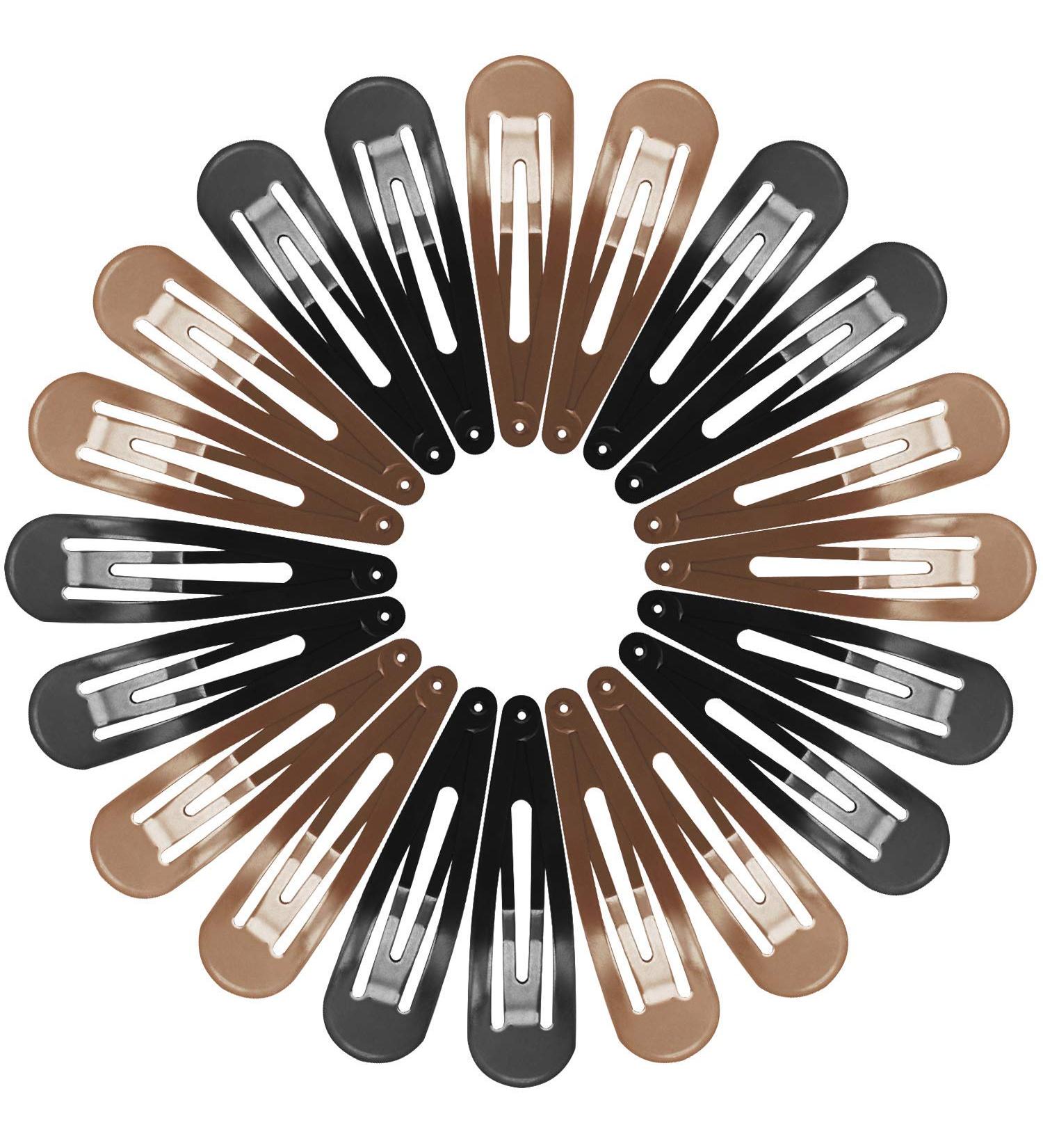 Funtopia 40 Pcs Women Hair Clips, 2.8 Inch No Slip Metal Clips for Thick Hair in Brown & Black - Buy Online on GoSupps.com