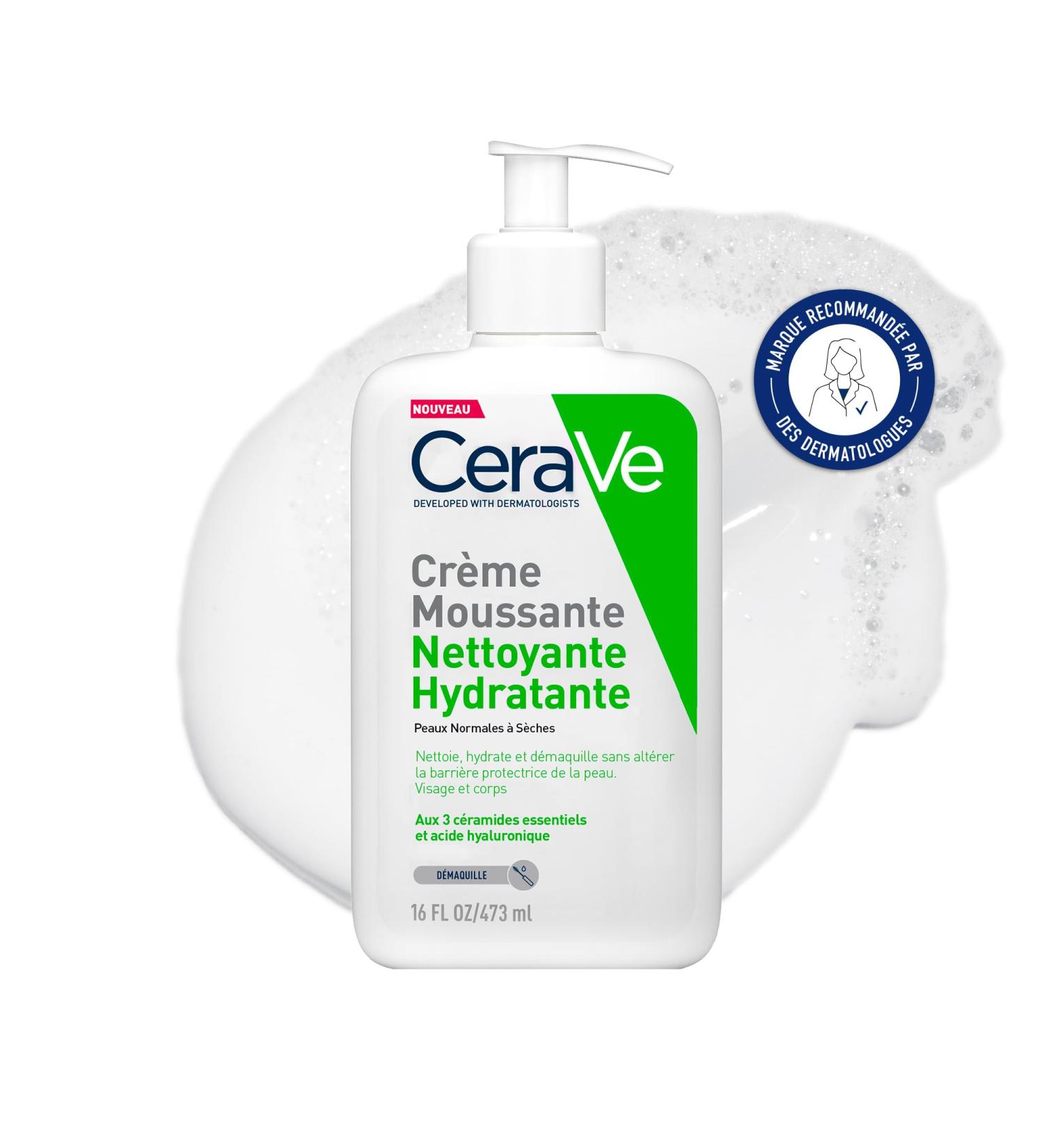 Cerave Moisturizing Foaming Face Cleanser for Normal to Dry Skin 473ml - Buy Online on GoSupps.com