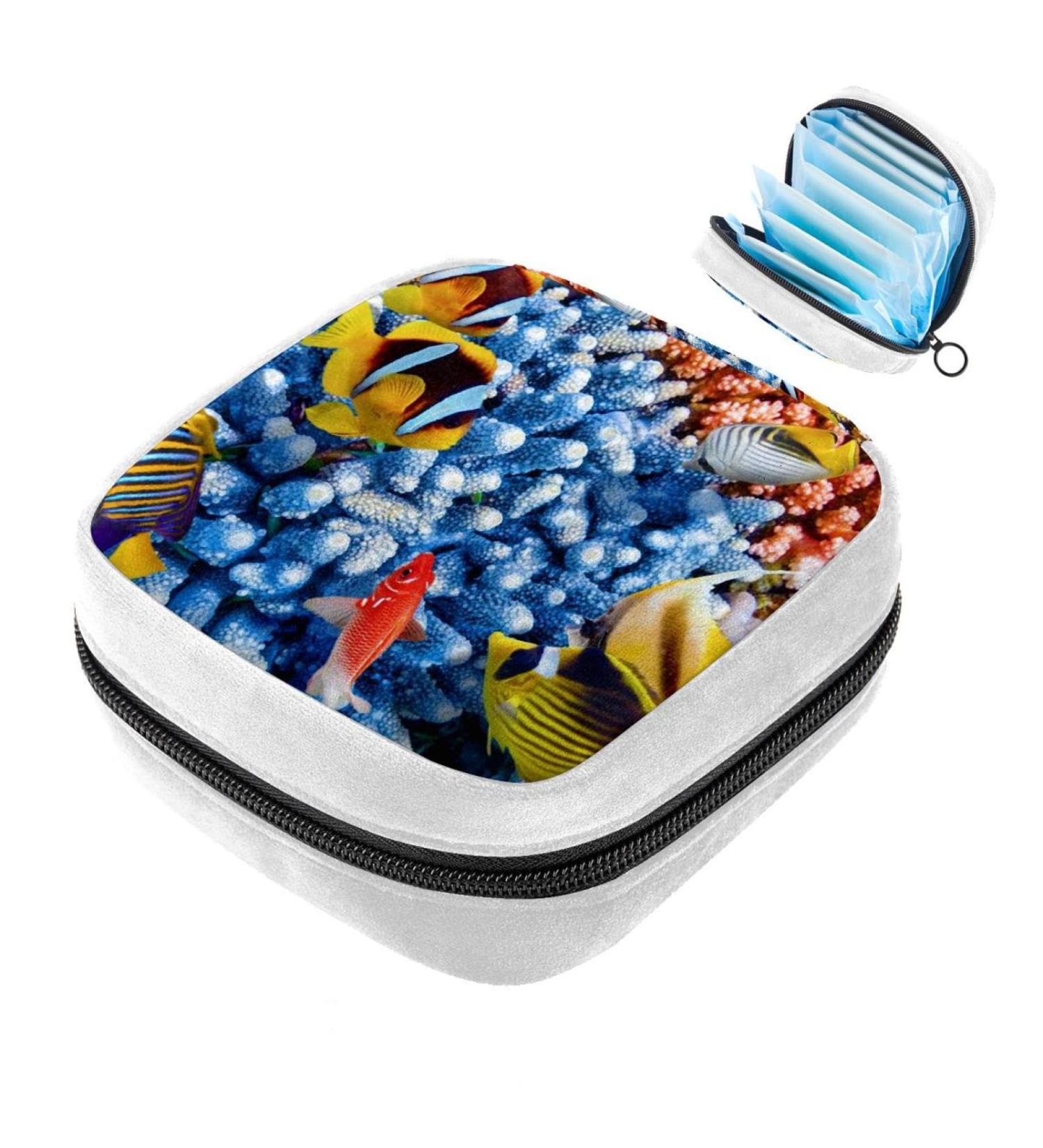 GIAPB Sanitary Napkin Storage Bag - Ocean Tropical Coral Fish Color - Buy Online on GoSupps.com