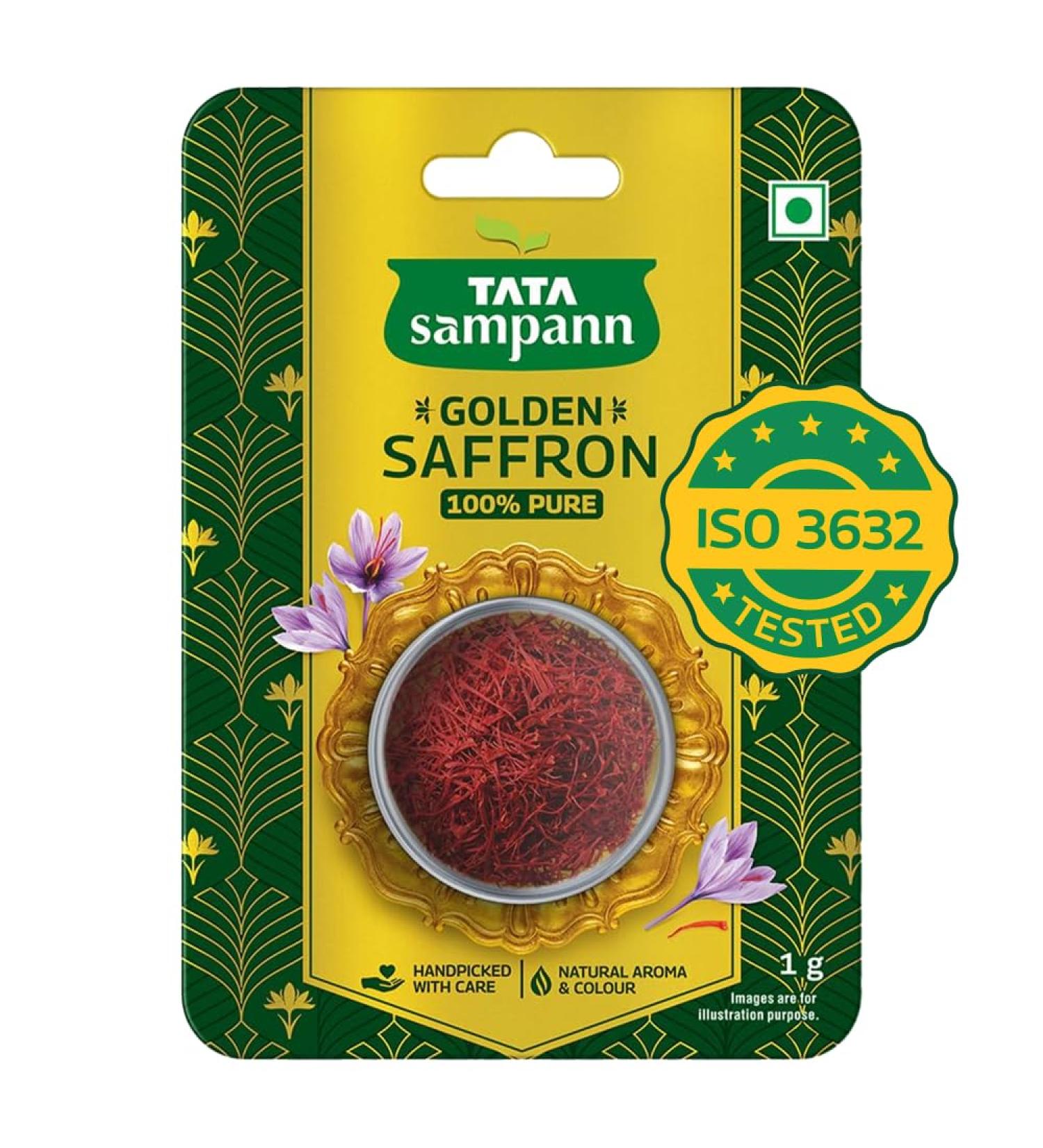 Tata Sampann Safran dor ar me naturel et couleur kesar pur 1 g - Buy Online on GoSupps.com