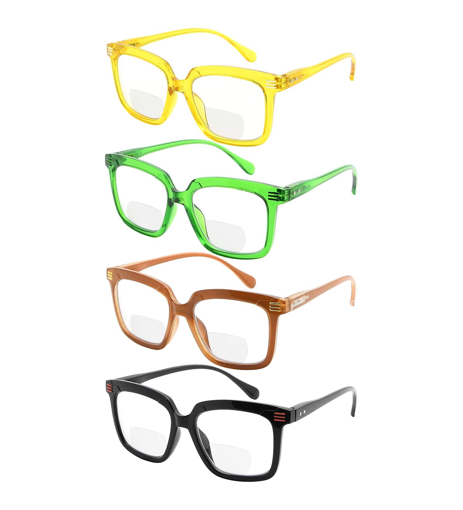 Eyekepper 4 Pack Bifocal Reading Glasses - Oversized Progressive Lenses for Women | Quality 1.0x Mix Set Online - Buy Online on GoSupps.com