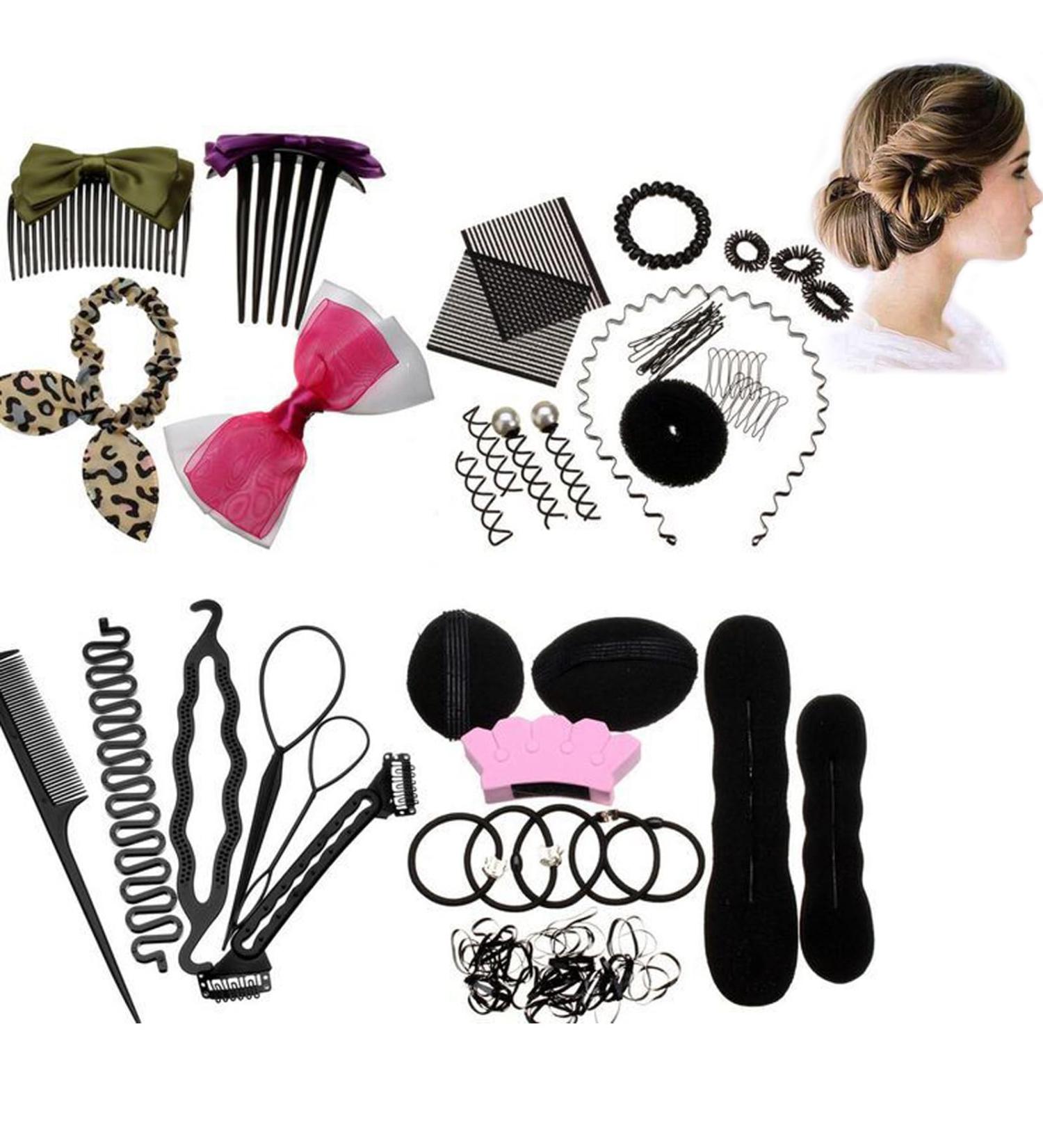 DUNBE Hair Styling Set 28 Pcs Hair Design Styling Tools Accessories DIY Hair Accessories Hair Modelling Tool Kit Hairdresser Kit Set Magic Simple Fast Spiral Hair Braid Hair Braiding Tool - Buy Online on GoSupps.com