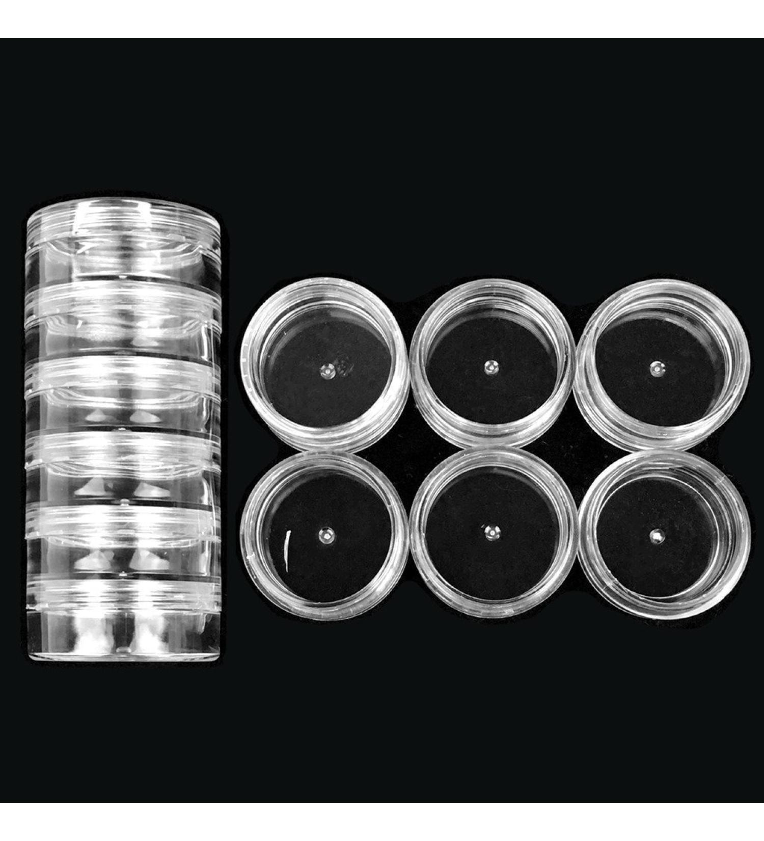 Beauticom 5G/5ML Stackable Clear Plastic Jars - 12 Pack for Cosmetics Crafts & Storage | Ideal Screw Cap Container - Buy Online on GoSupps.com