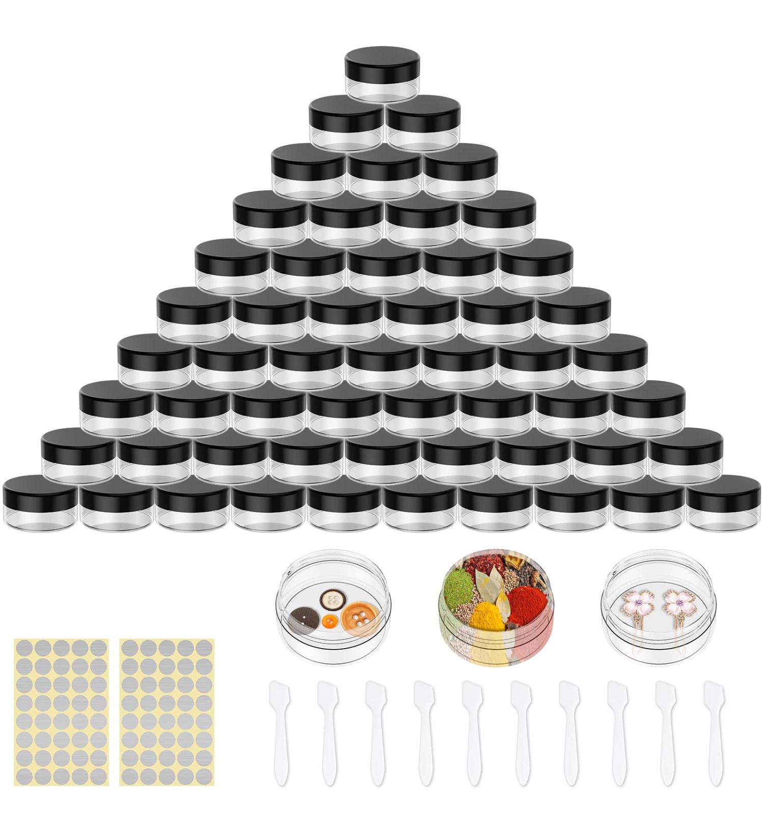 70 Pcs Cosmetic Jars 5 ML Sample Pots For Cosmetics Travel Pots For Cream Travel Pots For Toiletries Travel Pot Cosmetic Pots For Women (70 black) - Buy Online on GoSupps.com