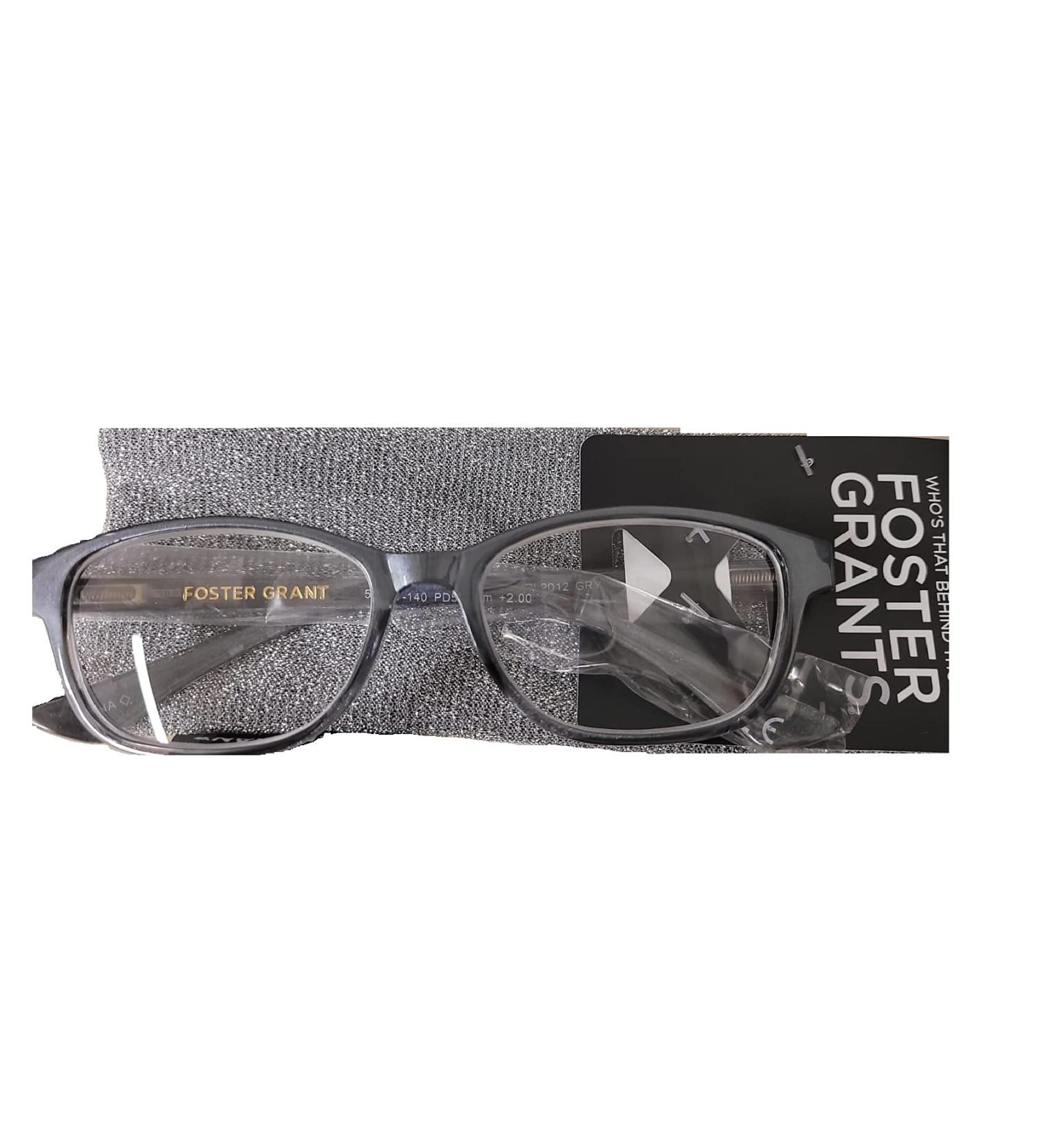 Foster Grant Hair Notions Gray VRL2012 Women's Reading Glasses +1.50 - Stylish & Comfortable International Shipping Available - Buy Online on GoSupps.com