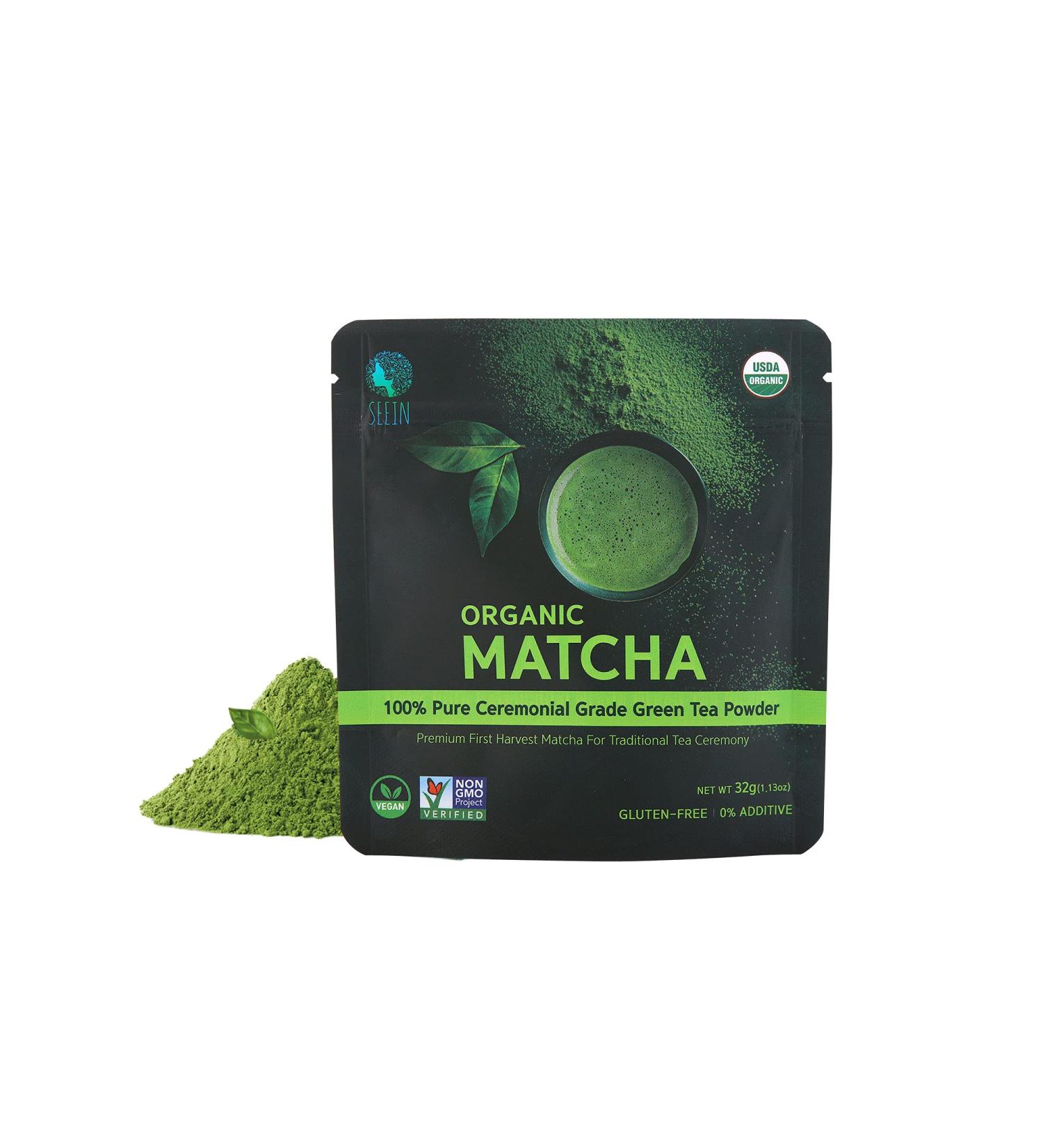 Premium First Harvest Ceremonial Grade Organic Matcha Green Tea Powder from Jeju Korea - 1.06oz | USDA Certified - Buy Online on GoSupps.com
