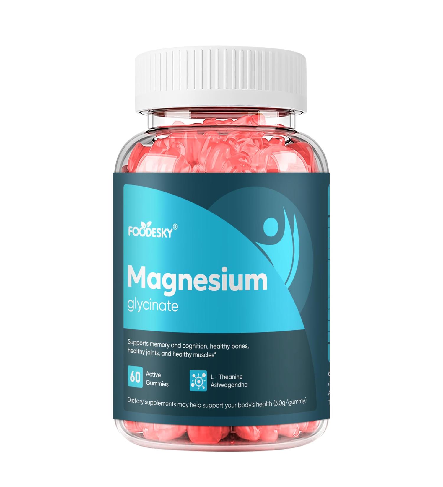 FOODESKY Magnesium Glycinate Gummies | 10 Forms of Magnesium + Vitamin D3 & Zinc | 60 Gummies | Supports Relaxation Focus & Better Sleep (1) - Buy Online on GoSupps.com