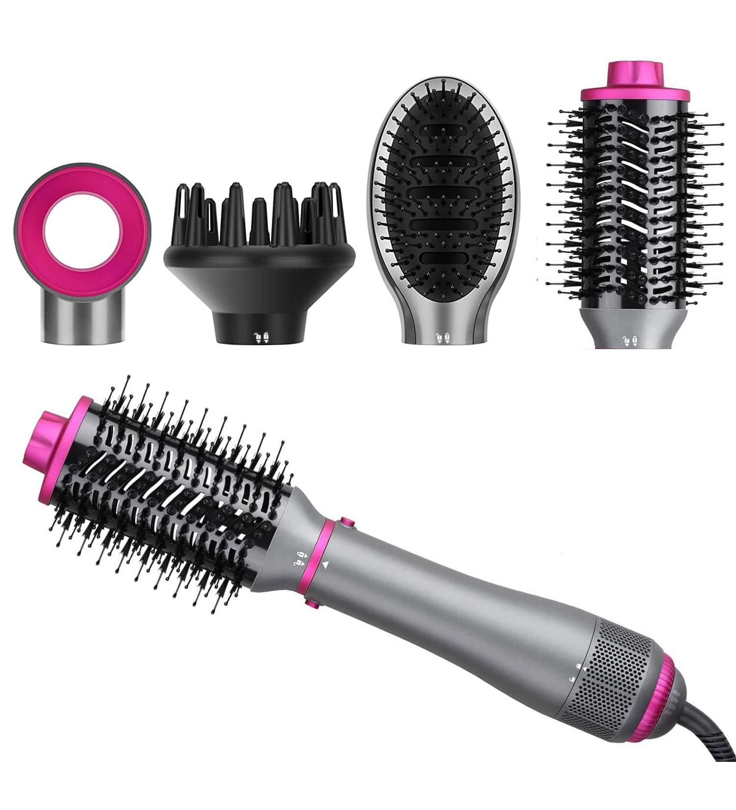 SevePanda 4-in-1 Hair Dryer Brush Set - Ionic Care, Frizz-Free Styling - Gray - Buy Online on GoSupps.com