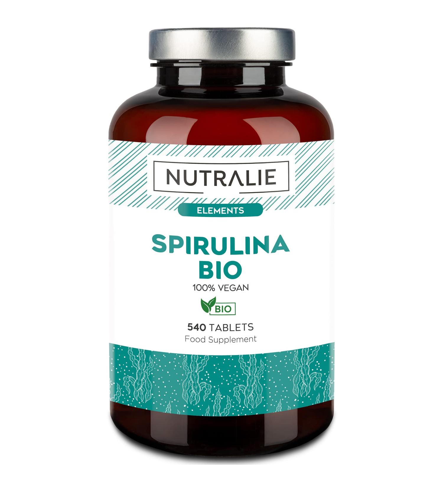Organic Spirulina Bio 3000mg Dose | Premium Supplement 60% Protein, 19% Phycocianin | 540 Tablets - Buy Online on GoSupps.com