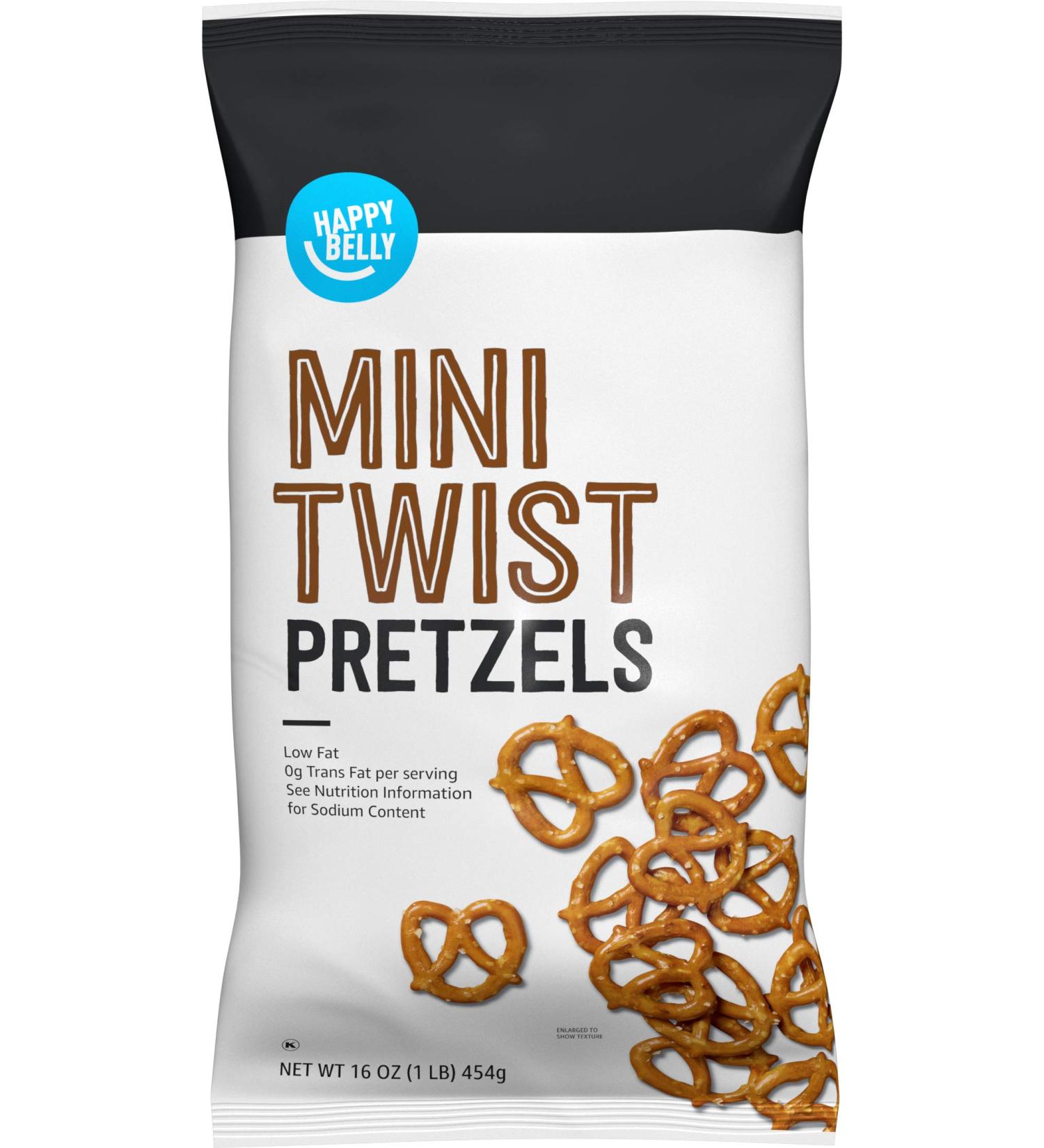 Happy Belly Mini Twist Pretzels - 16oz (1lb Pack of 1) - Buy Online on GoSupps.com