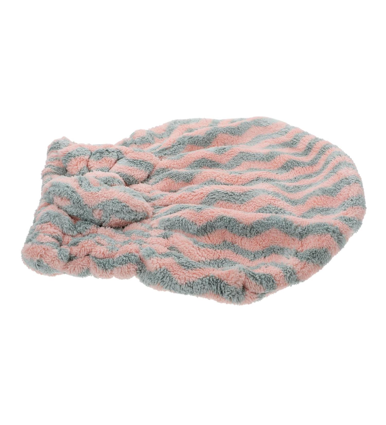 1Pc Striped dry hair cap absorbent head wrap bandanas for women head wraps for women hat for women headbands for girls Bath Caps Miss take a bath fiber dry shower cap As Shown 28x25cm - Buy Online on GoSupps.com