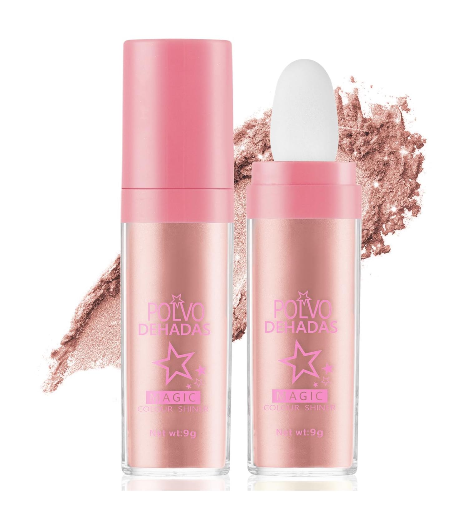 Aoowu Highlighter Powder Stick - Pink Glitter Body & Face Highlighter (9g) | Shimmering Sparkle for Lips Hair & More - Buy Online on GoSupps.com