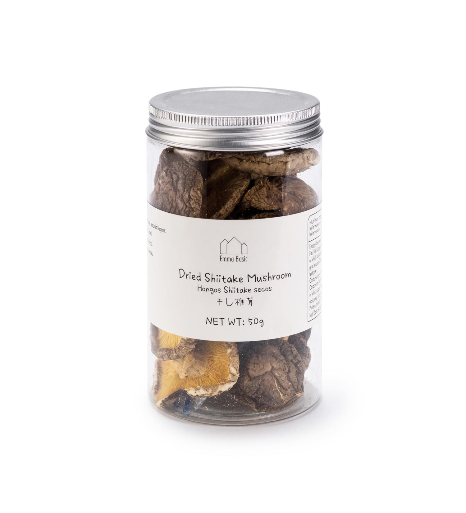 Emma Basic Dried Shiitake Mushroom 50g - Premium Quality Mushroom for Cooking and Recipes - Buy Online on GoSupps.com