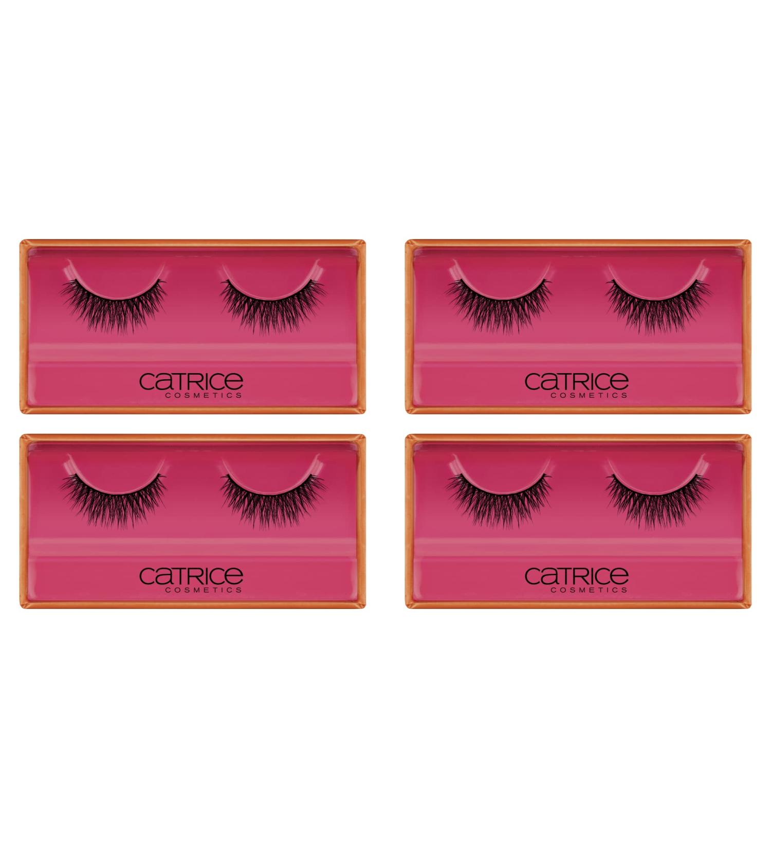 Catrice Lash Obsessed 3D False Lashes - Vegan Long-Lasting Artificial Eyelashes No. C01 4-Pack | Microplastic & Perfume Free - Buy Online on GoSupps.com