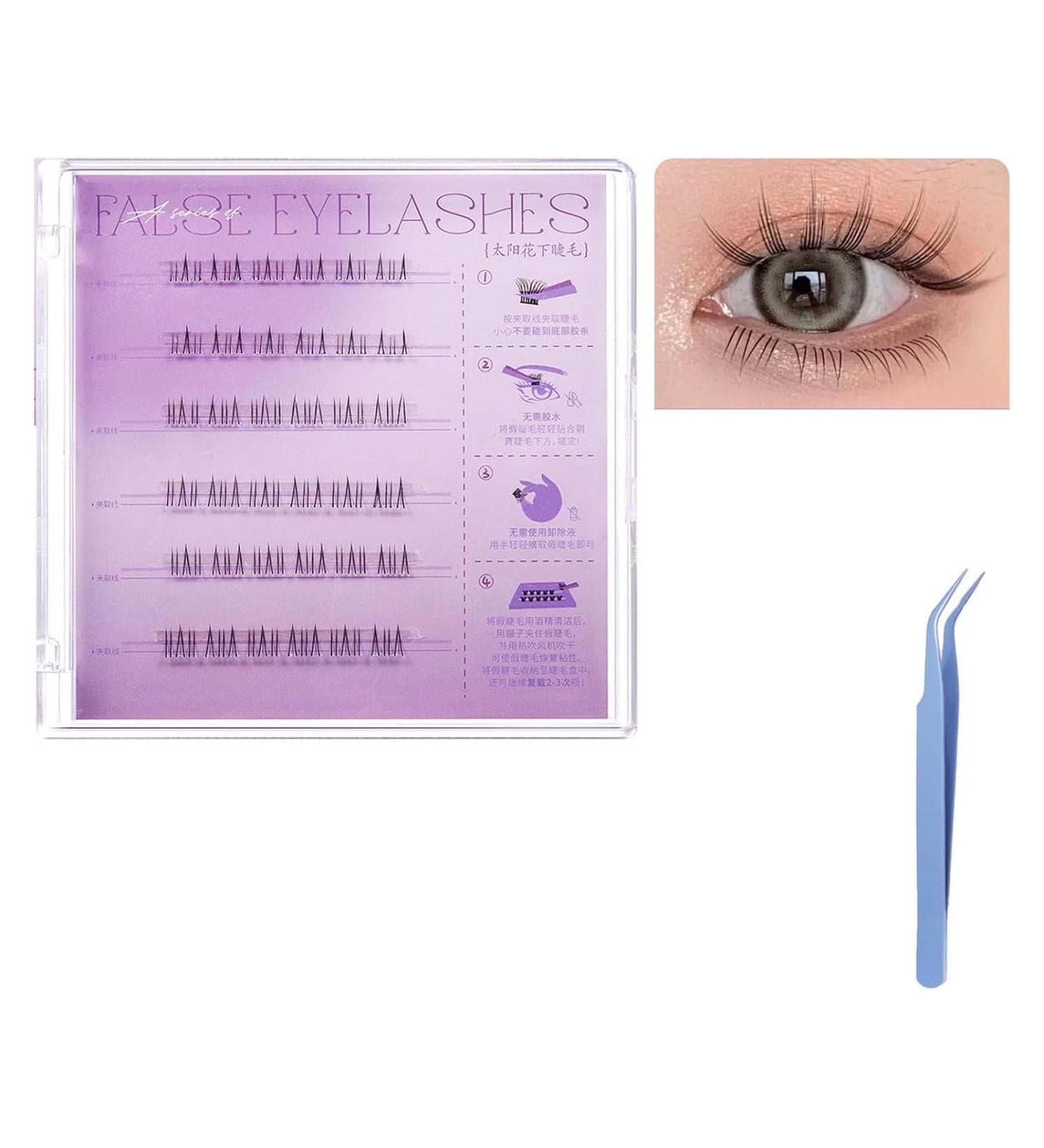 Fish Tails Glueless Press On Eyelashes Press On Lashes No Glue Needed Eyelashes Reusable Self Adhesive Eyelashes Waterproof Self Adhesive Lash Clusters Kit. 7 - Buy Online on GoSupps.com