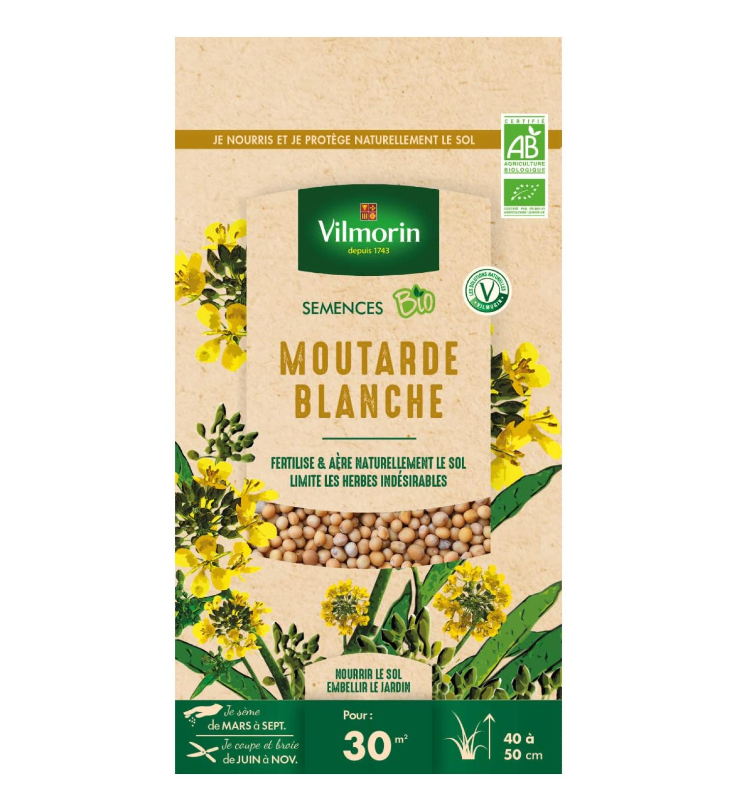 Vilmorin Vilmorin - Organic white mustard seeds 60 g bag