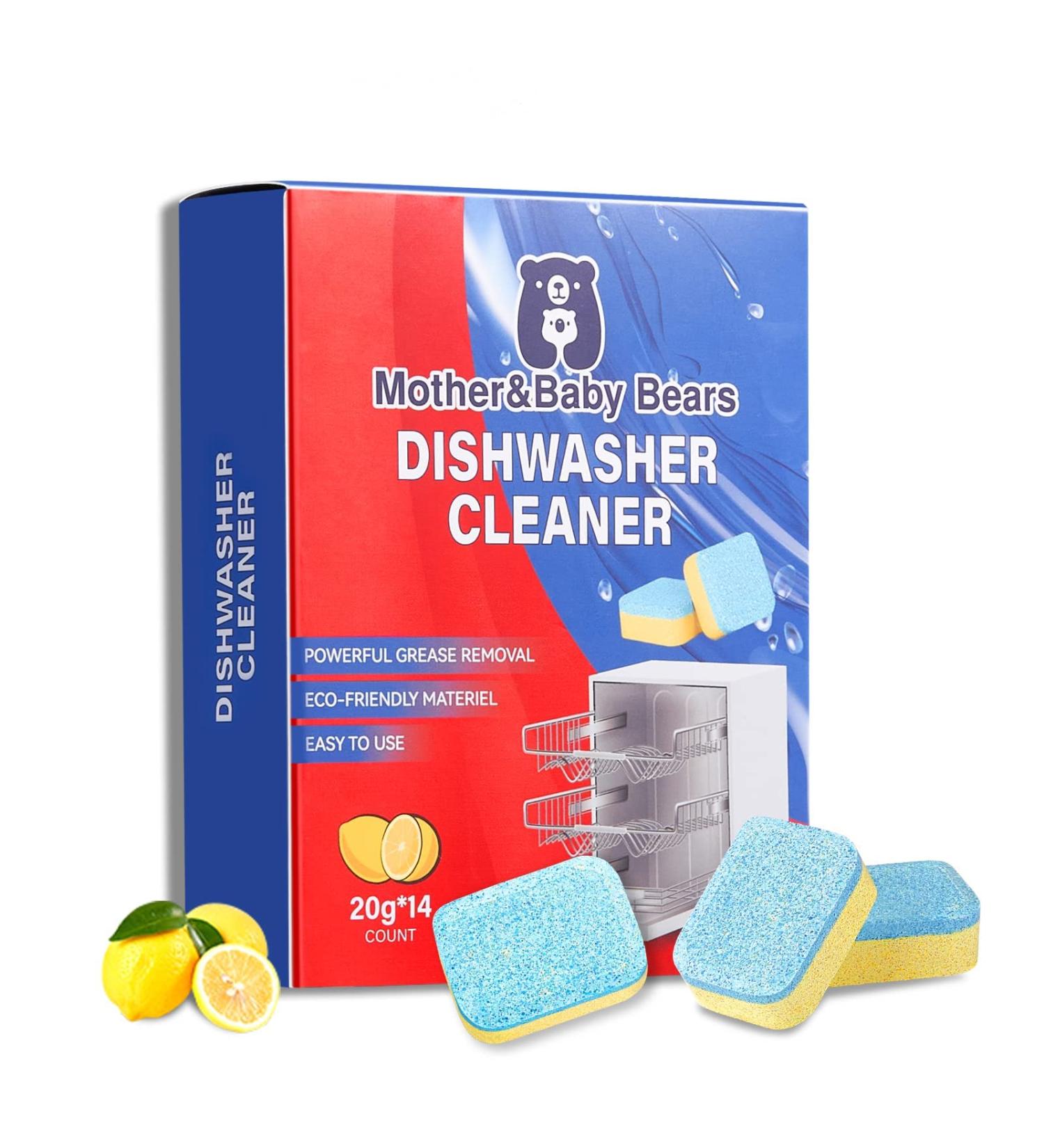Natural Dishwasher Cleaner Tablets - 14 Count | Eco-Friendly Deodorizer & Grease Remover | Septic Safe Limescale & Odor Eliminator - Buy Online on GoSupps.com