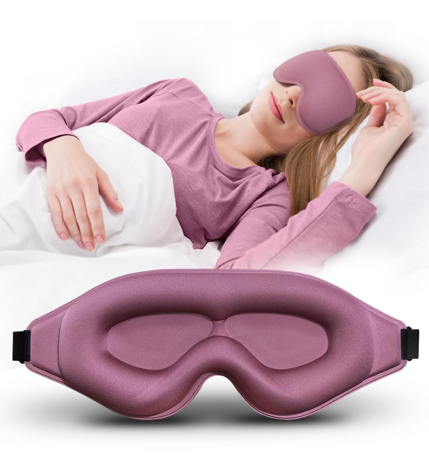 3D Advanced Blackout Eye Mask for Sleeping - Soft Comfortable & Skin-Friendly | Ideal for Eyelash Extensions | Unisex - 1 Pack Purple - Buy Online on GoSupps.com