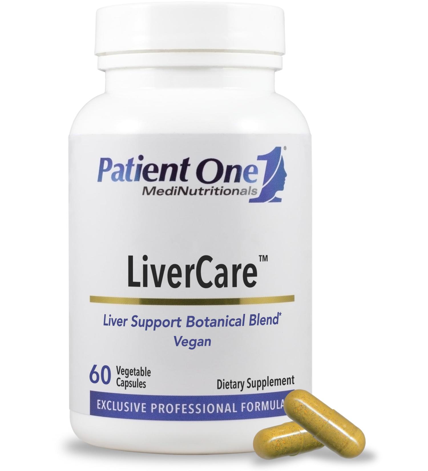 Patient One LiverCare | Supplement to Support Liver Health* | with Milk Thistle Glutathione Turmeric Artichoke and More | 60 Capsules - Buy Online on GoSupps.com