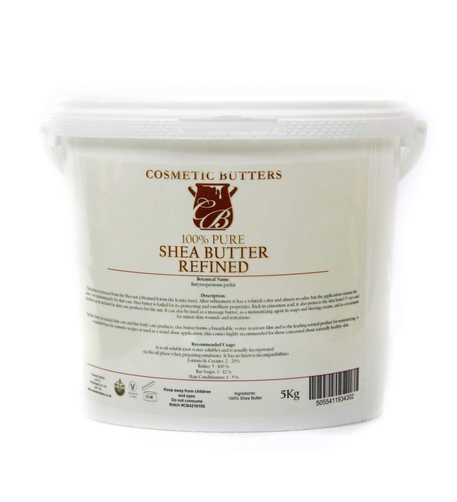 100% Pure & Natural Shea Butter - Refined - 5Kg for International Shipping - Eco-Friendly Skincare - Buy Online on GoSupps.com