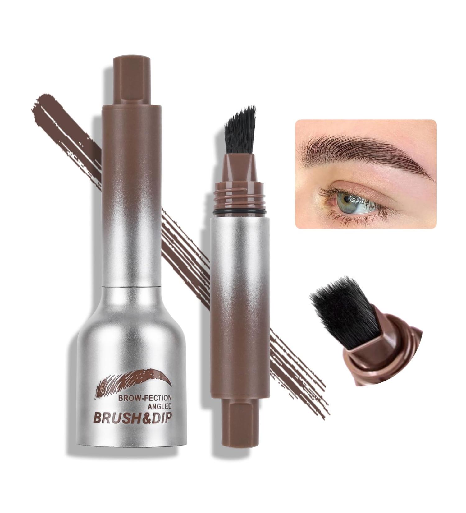 KYDA Liquid Eyebrow Brush Set - Angled Brow Brush Laminated Eyebrow Pen & Lasting Liquid Brow Cream in Espresso - Perfect for Natural Brows - Buy Online on GoSupps.com