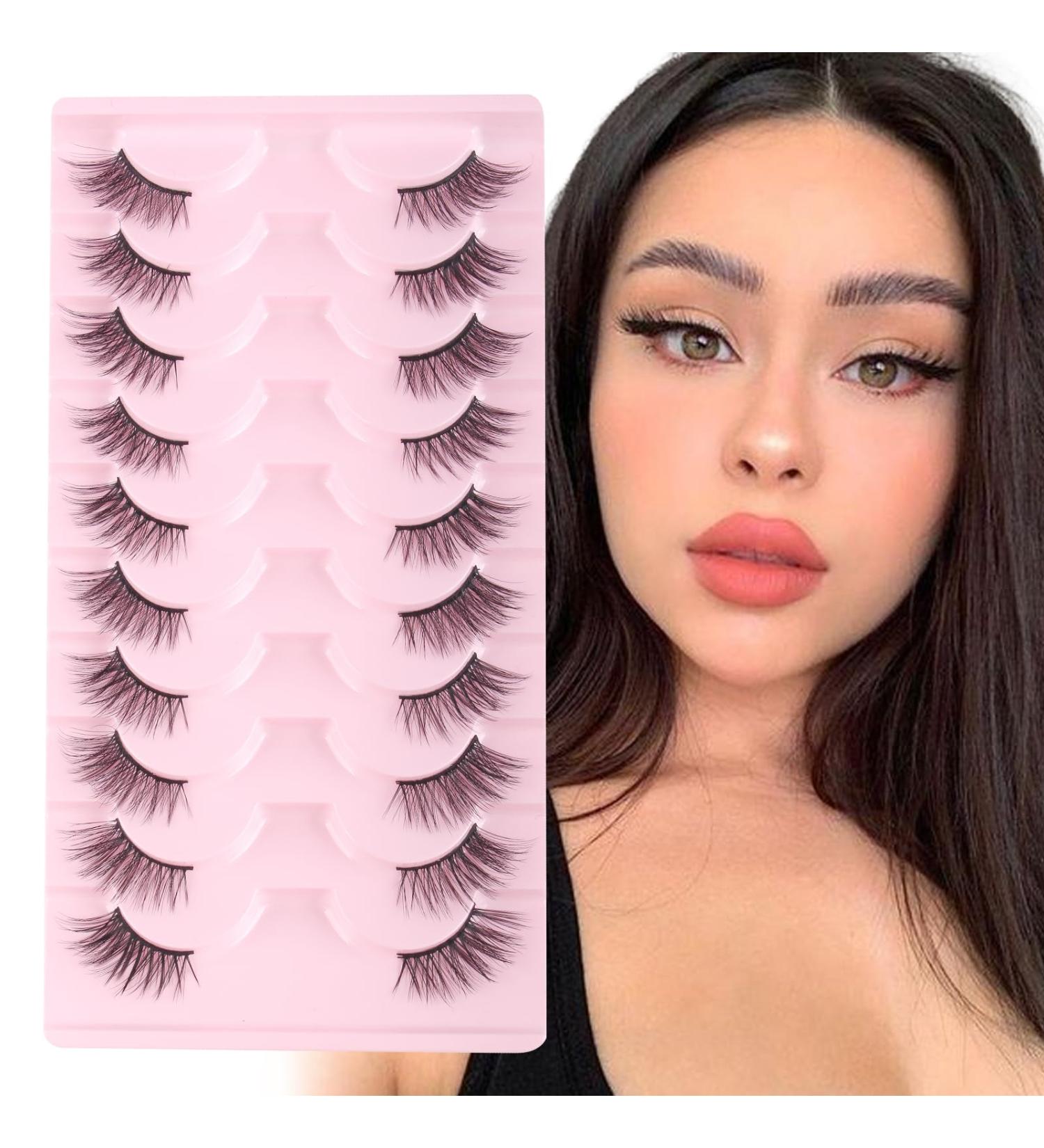 Parrarri Cat Eye Lashes - 10 Pairs Fluffy 3D Fake Eyelashes | H-18 Artificial Eyelash Collection for Stunning Looks - Buy Online on GoSupps.com