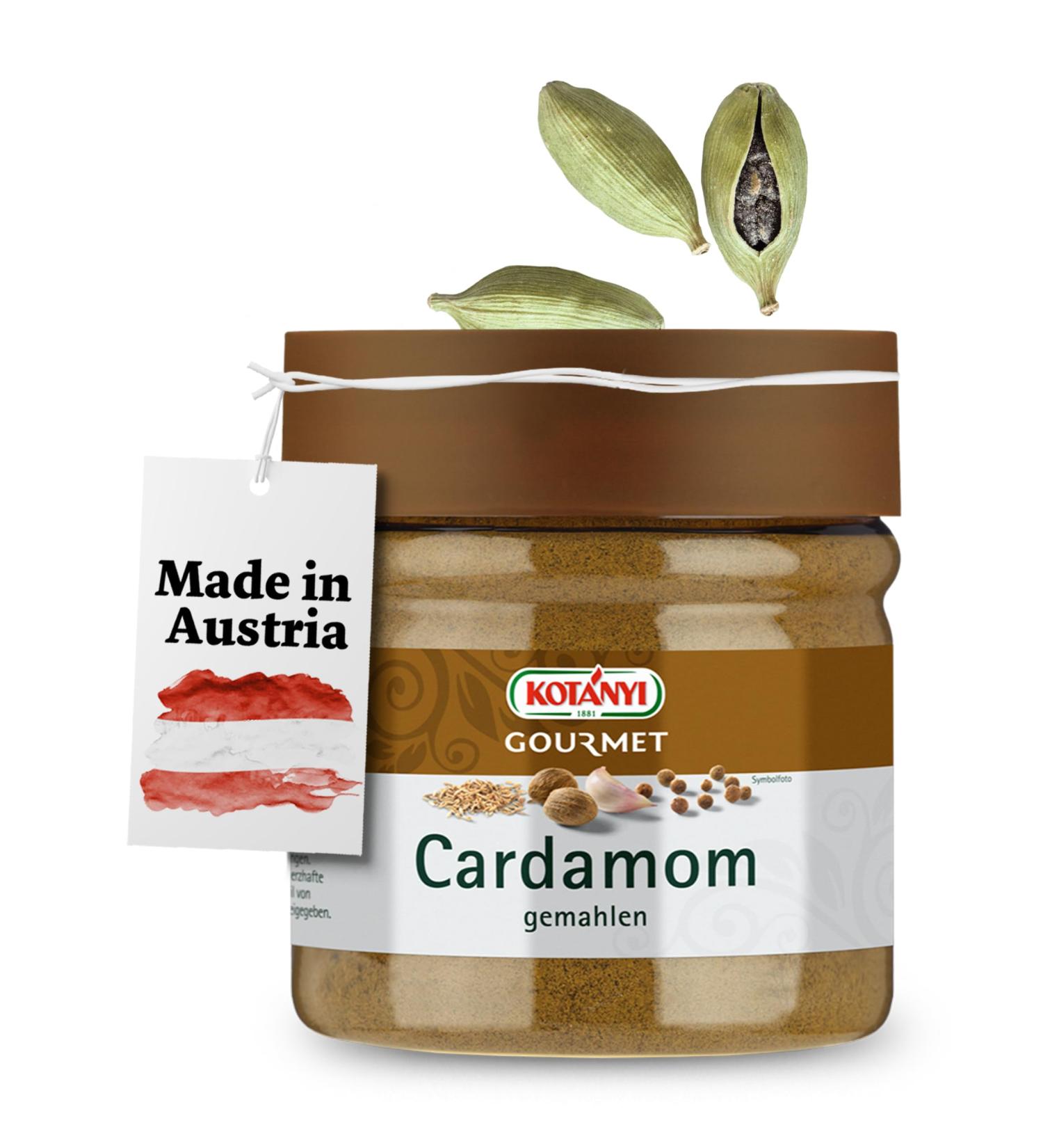  Kotanyi Kotanyi Gourmet Cardamom Ground | Aromatic Sweet & Sharp Fragrance for Oriental Cakes 400ml - Buy Online on GoSupps.com