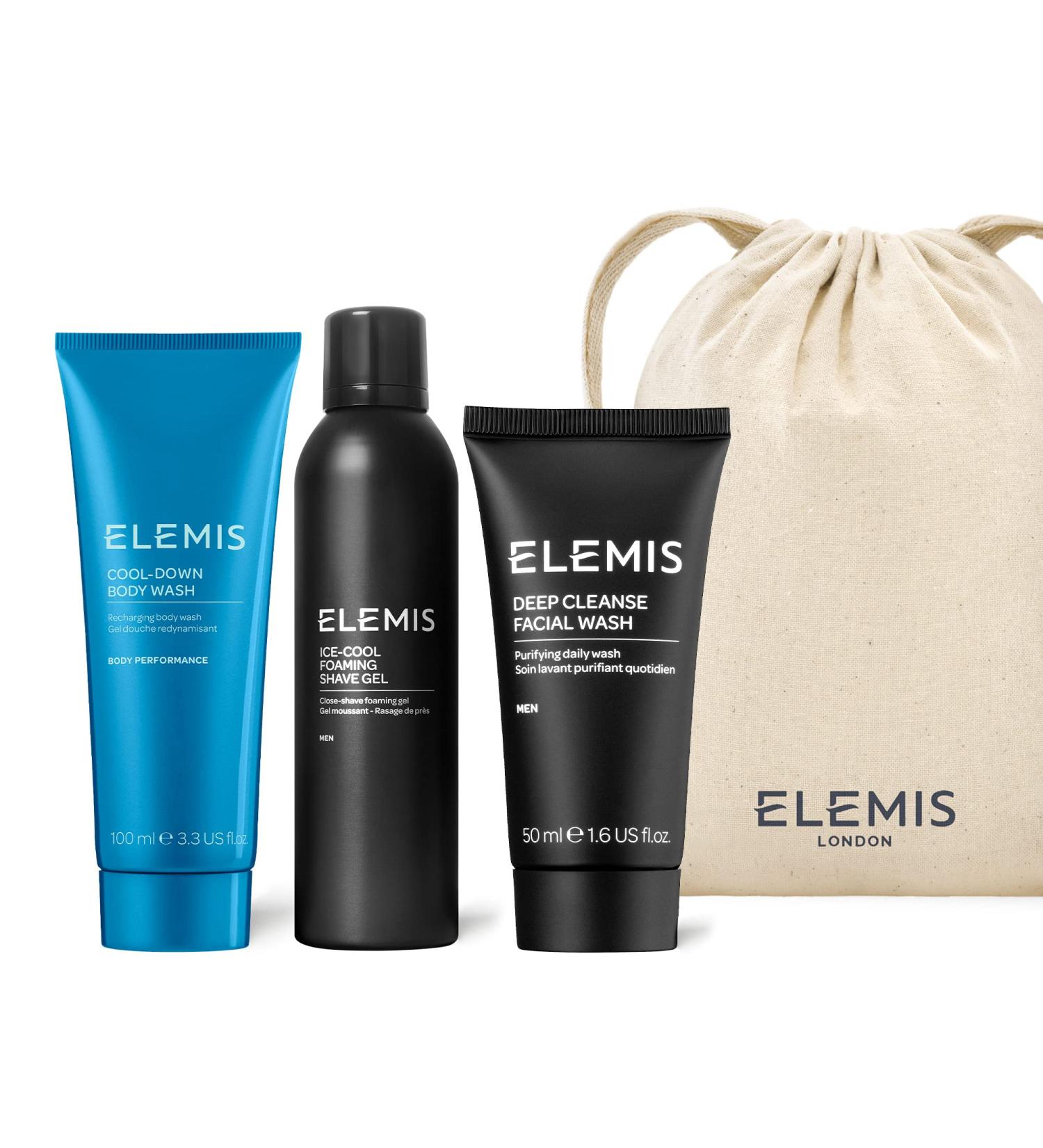 ELEMIS Men s Head-to-Toe Grooming Collection 3-Piece Daily Essentials to Elevate his Skin Gift Set Includes: Pollutant-Targeted Deep Cleanse Facial Wash Foaming Shave Gel and Cool-Down Body Wash - Buy Online on GoSupps.com