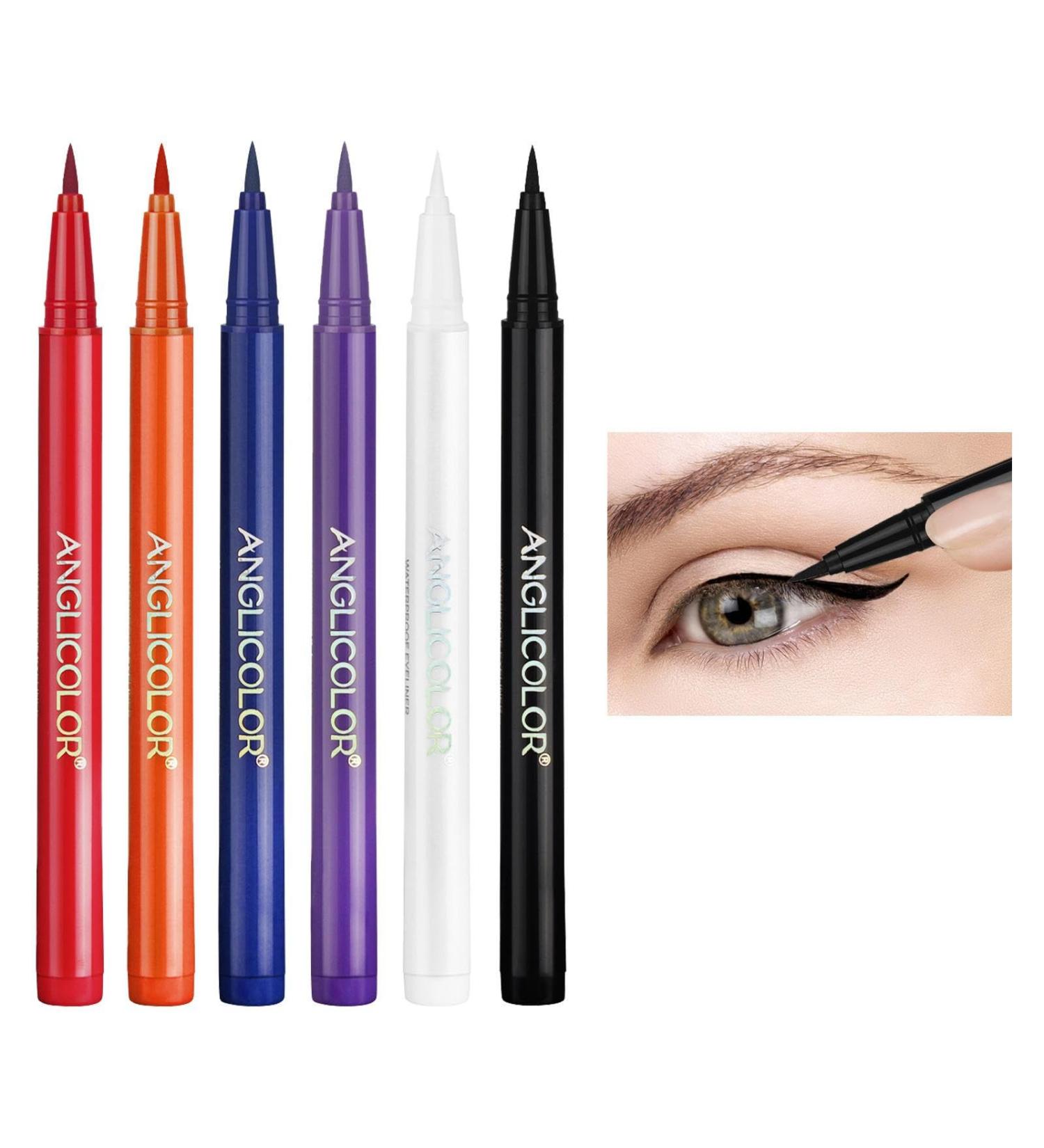 Waterproof Eyeliner - High Pigmented Colorful Mate Eyeliner - Girls Makeup Supplies for Stage Performance Gathering Halloween Dating Traveling - Buy Online on GoSupps.com