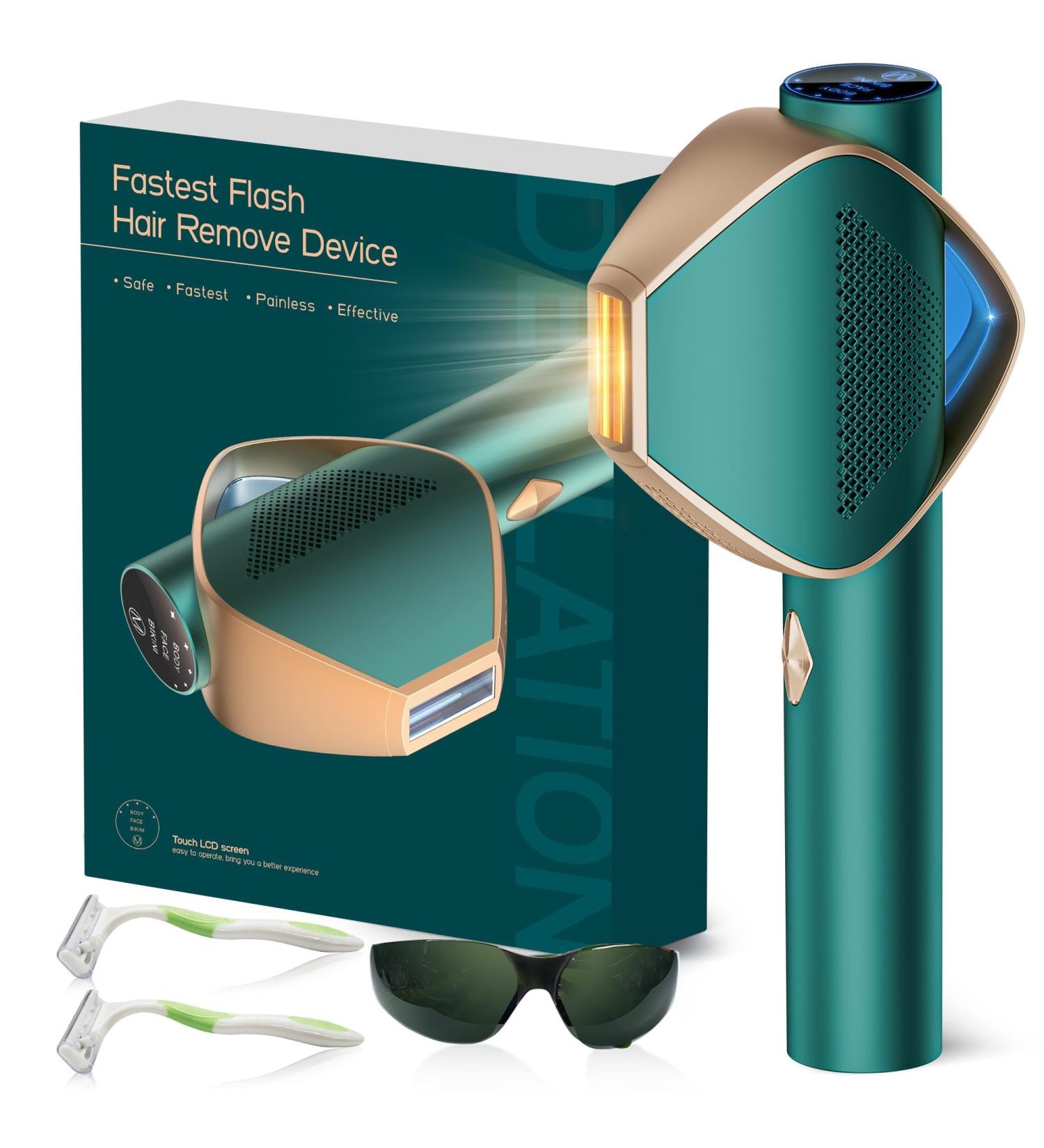 Super-Fast IPL Hair Removal Device | 3-in-1 Painless Laser for Men & Women | Groundbreaking IGBT Technology - Unlimited Results - Buy Online on GoSupps.com