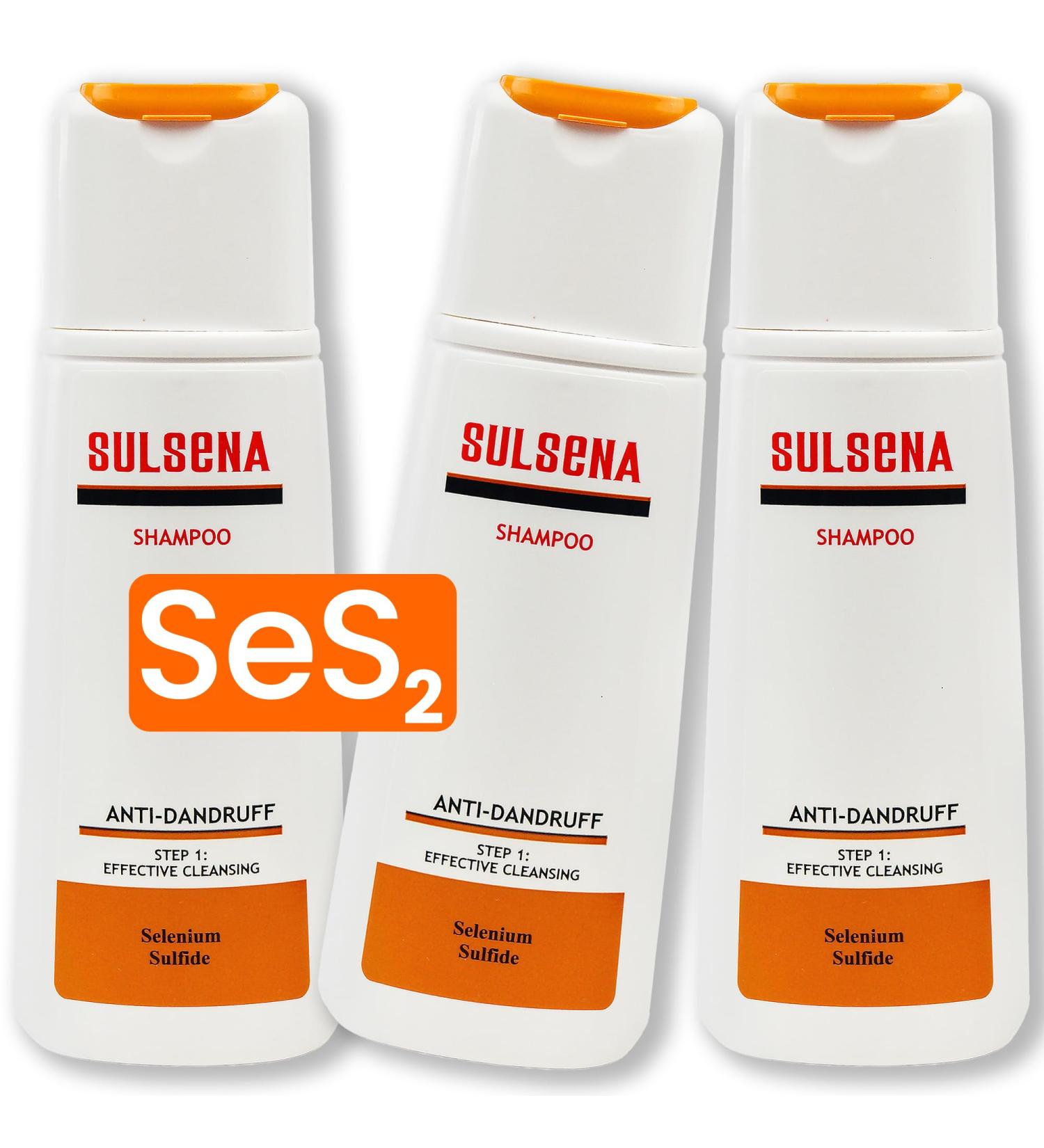 Amalgame Luxe Ltd 3 x SULSENA ANTIDANDRUFF SHAMPOO SOOTHING CALMING DEEP CLEANSING EFFECTIVE ANTI DANDRUFF Shampoo with Selenium Sulfide for All Hair Types Set 3 for MEN and WOMEN 450 ml Shampoo Set x3 - Buy Online on GoSupps.com