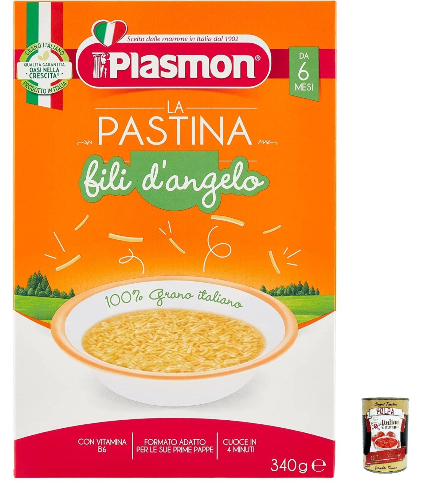 Italian Gourmet E.R. Lot de 6 pastina Fili d'Angelo Pastina Infanzia Svezzamento From 6 Months 340 Grams + Italian Gourmet Pulpa 400 g - Buy Online on GoSupps.com