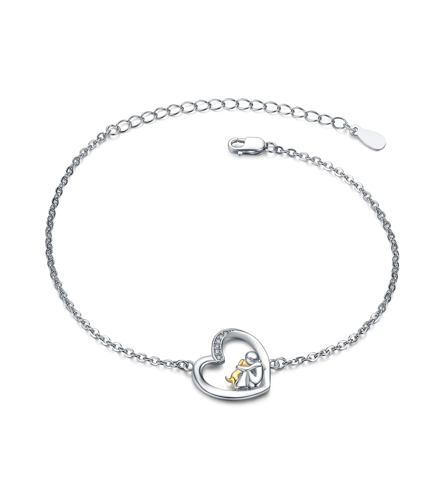 CHENGHONG Animal Women's Bracelet 925 Silver Adjustable Lucky Panda Elephants Cat Cow Dolphin Bracelets Anklet for Girl Kids Daughter Friends Dog Bracelet 2 - Buy Online on GoSupps.com