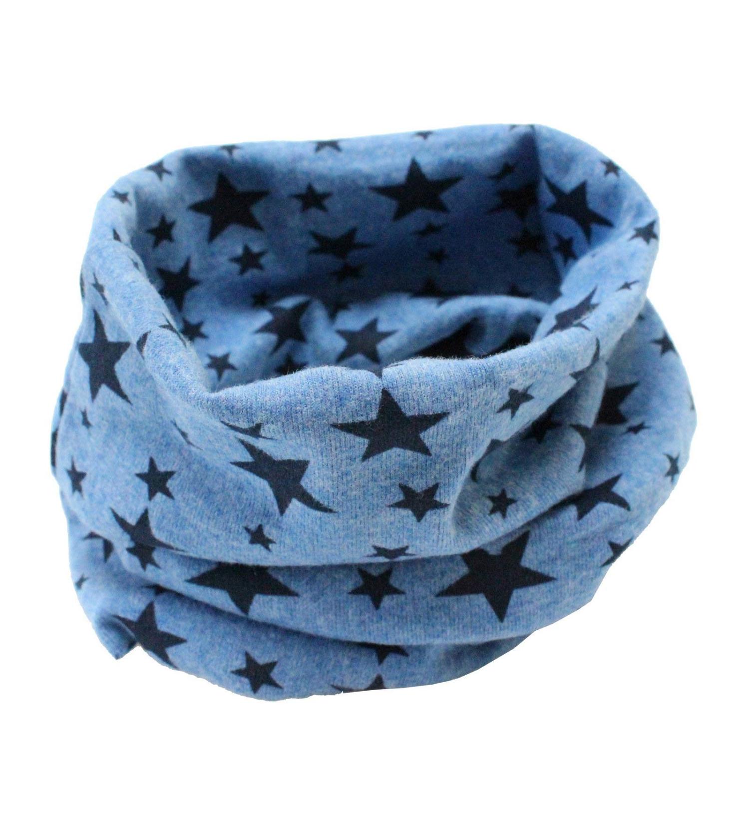 Kids Cotton Multi-Use Neck Warmer Scarf Hat Bandana - Blue Stars - Buy Online on GoSupps.com