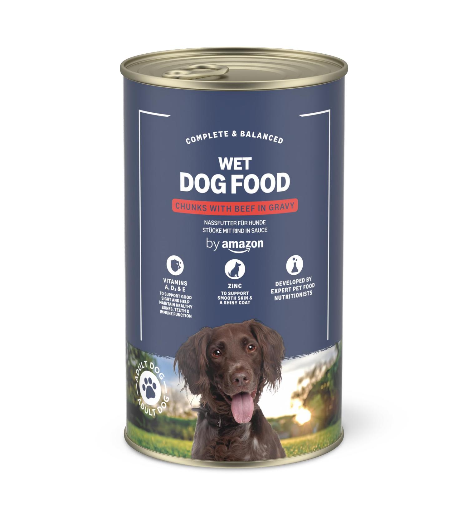 by Amazon Wet Dog Food - Box - Beef Chunks in Sauce 1 Pack